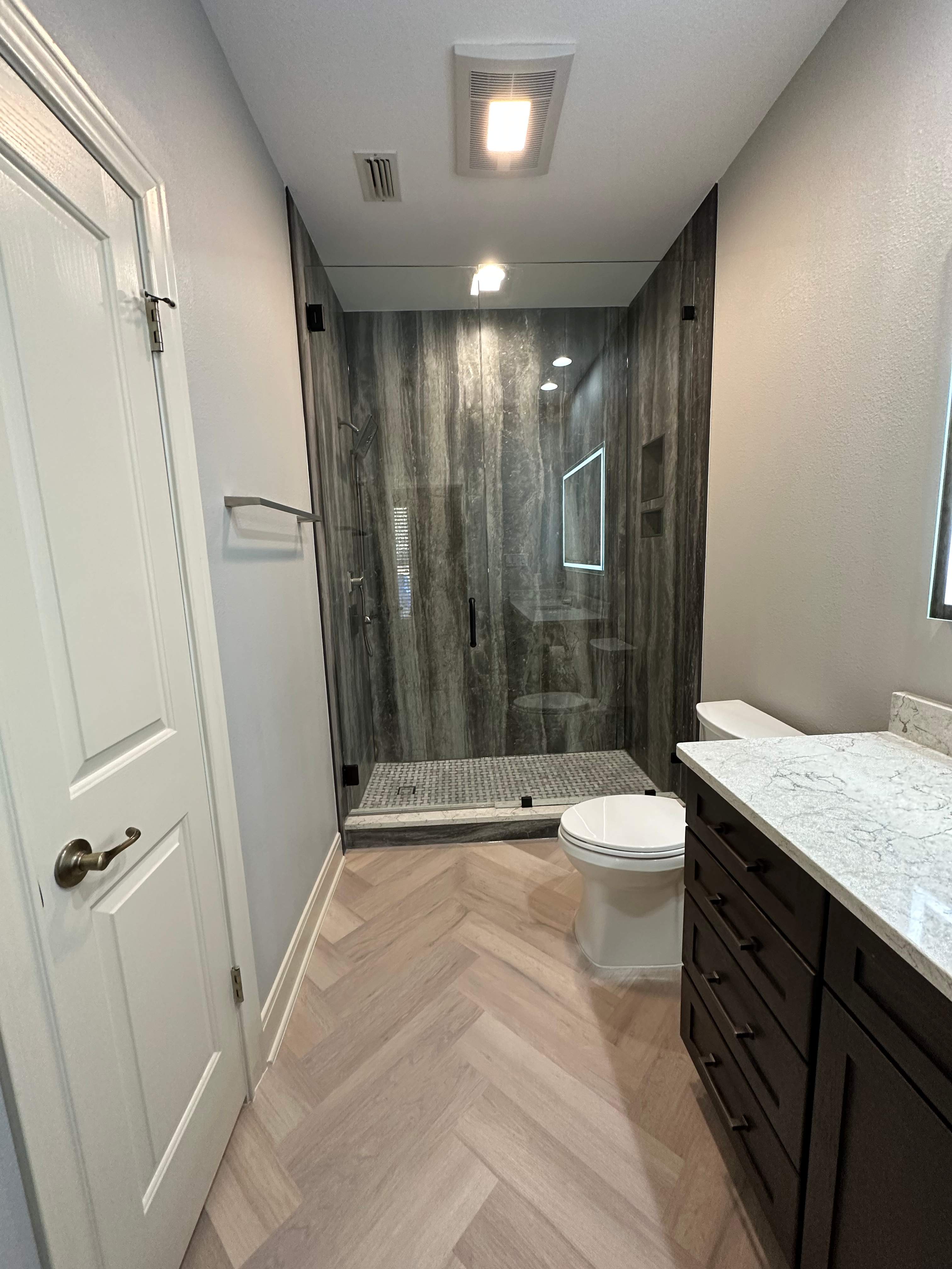 Boerne Bathroom Remodel Before and After | Tub-to-Shower Conversion & Open Layout Upgrade by Legacy Bath and Kitchen 