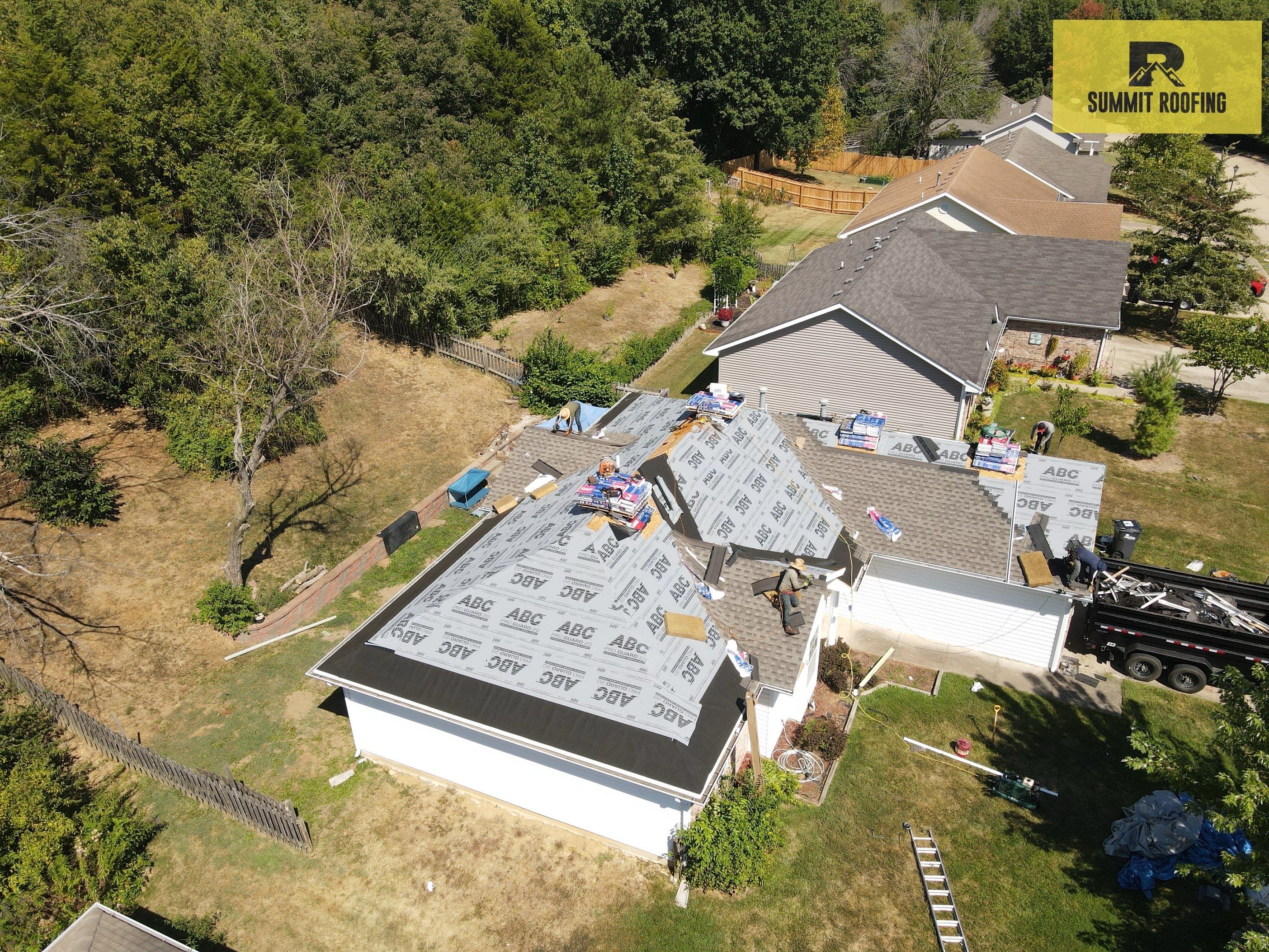 Architectural Shingle Roof Replacement and Decking Repair in Columbia by Summit Roofing