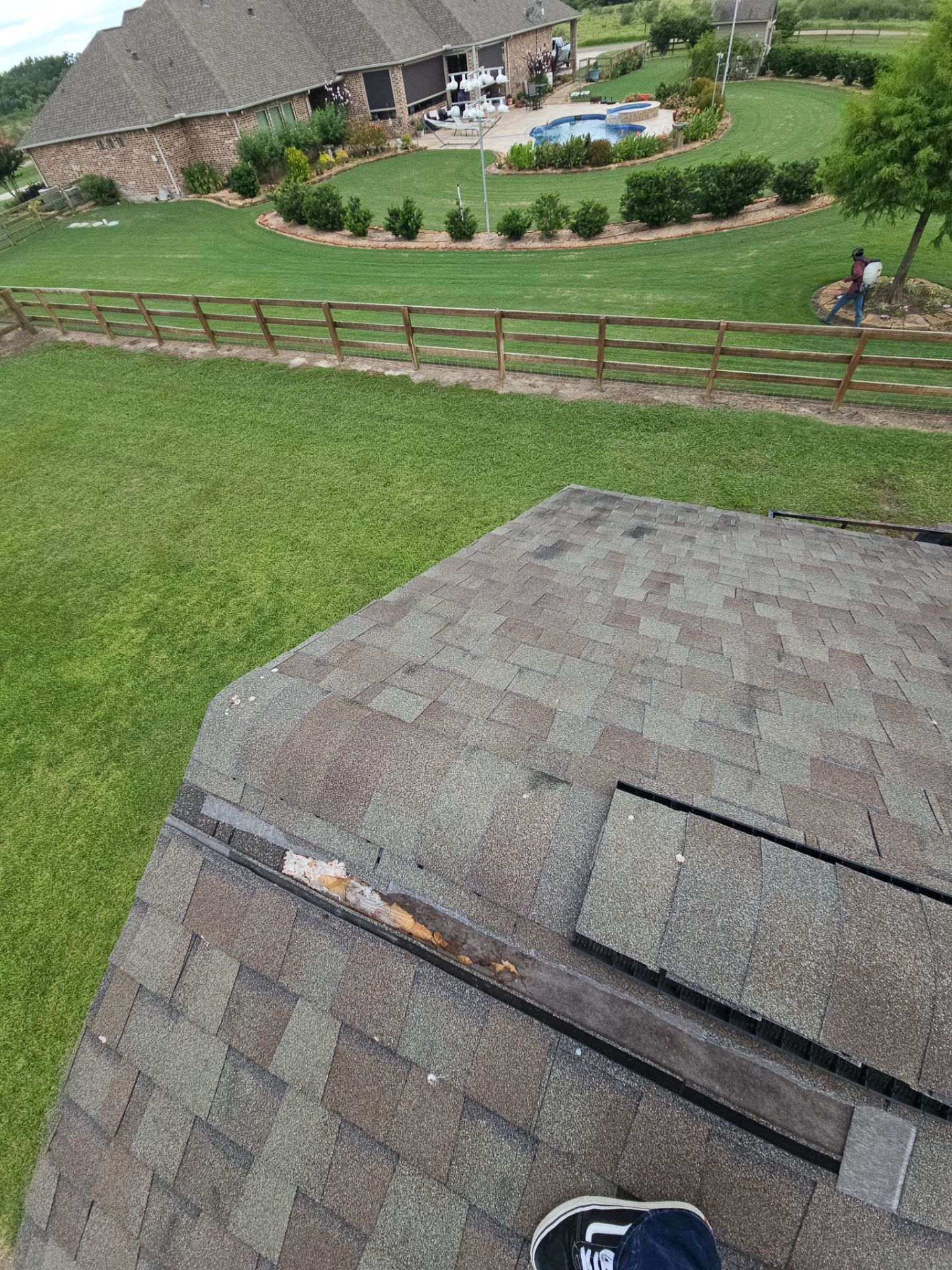 Hail Damage using Owen's Corning Duration (Lifetime) Shingles by Roof Repair Company