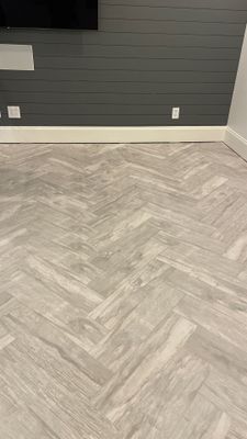 Herringbone and plank tile 