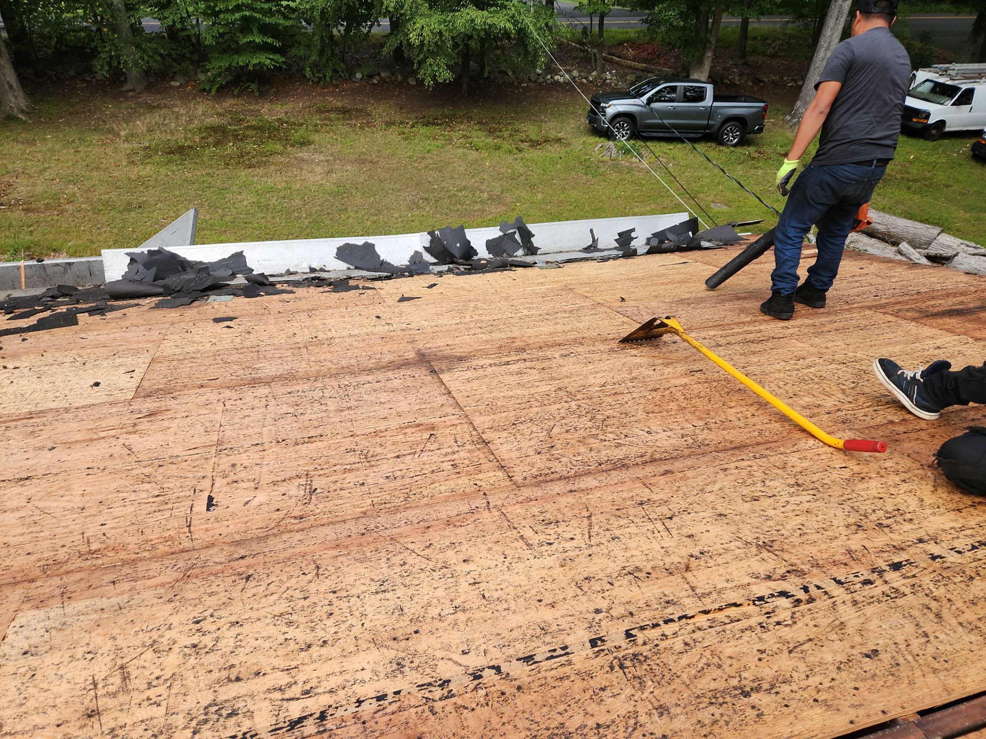 Commercial Roofing Installation using Owens Corning TruDefinition Duration AR - Harbor Blue by A Plus Exterior