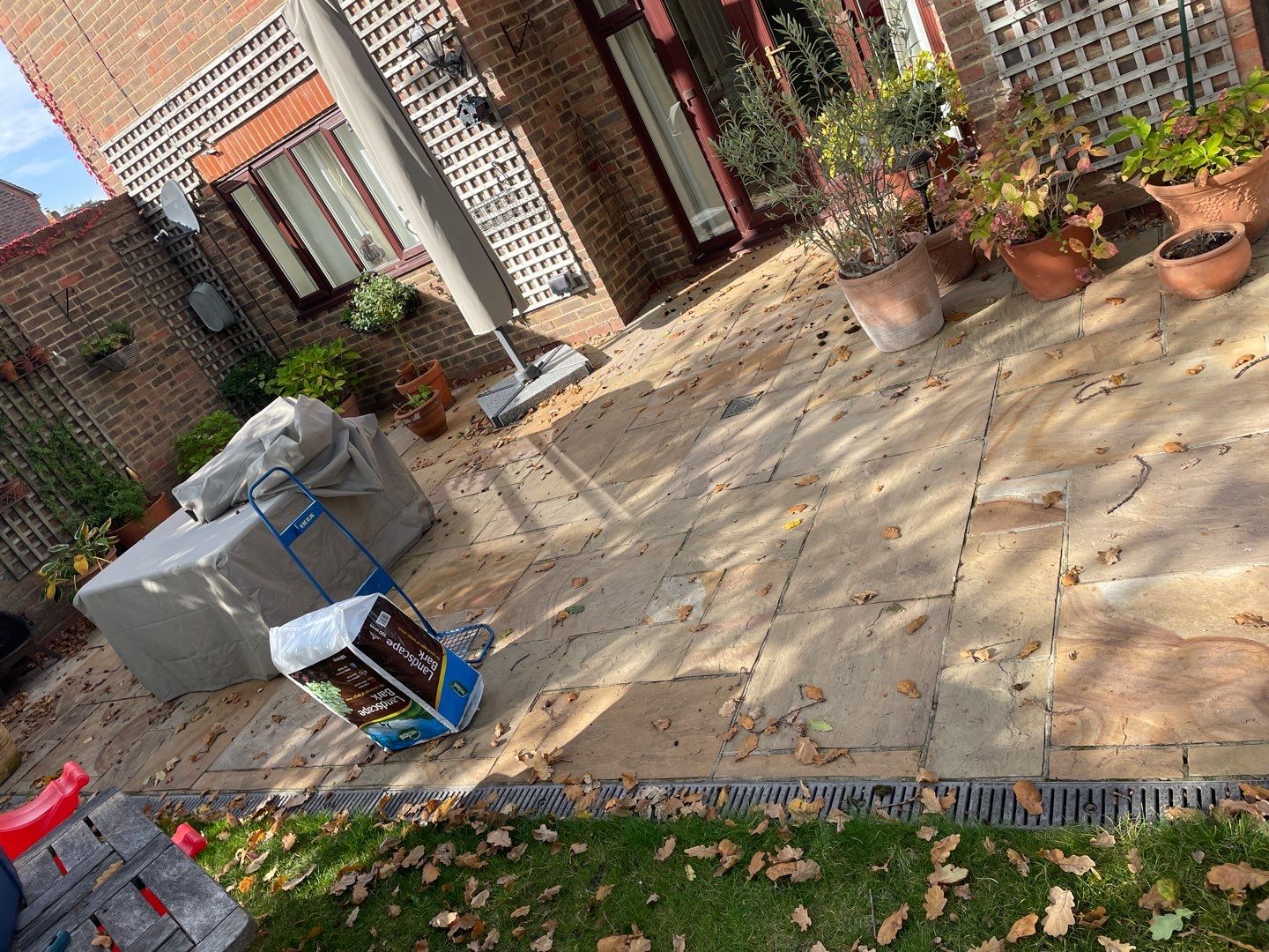 Roof Patio Driveway Clean using Honda 15lpm Low Pressure Washing Machine by Ges Exterior Cleaning ltd