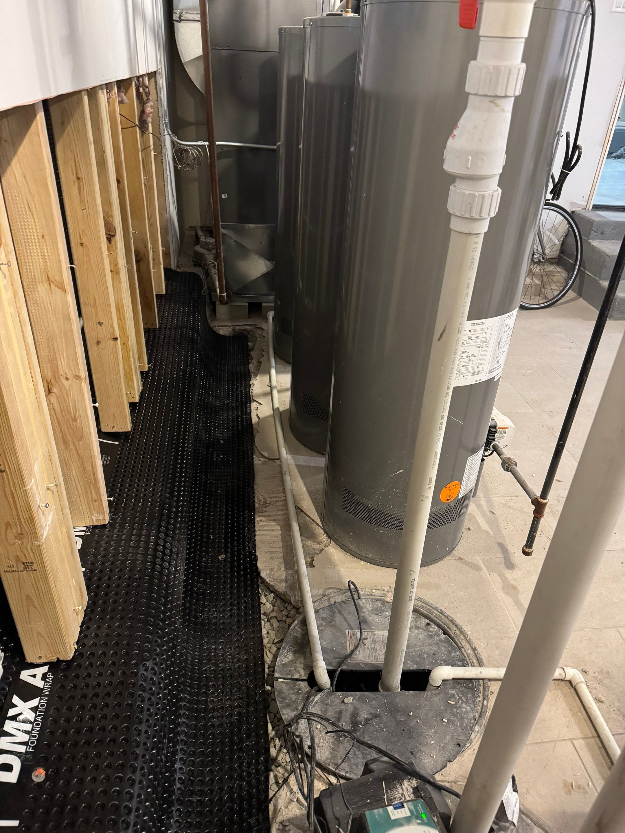 North Side Drain Tile System by Area Wide Waterproofing