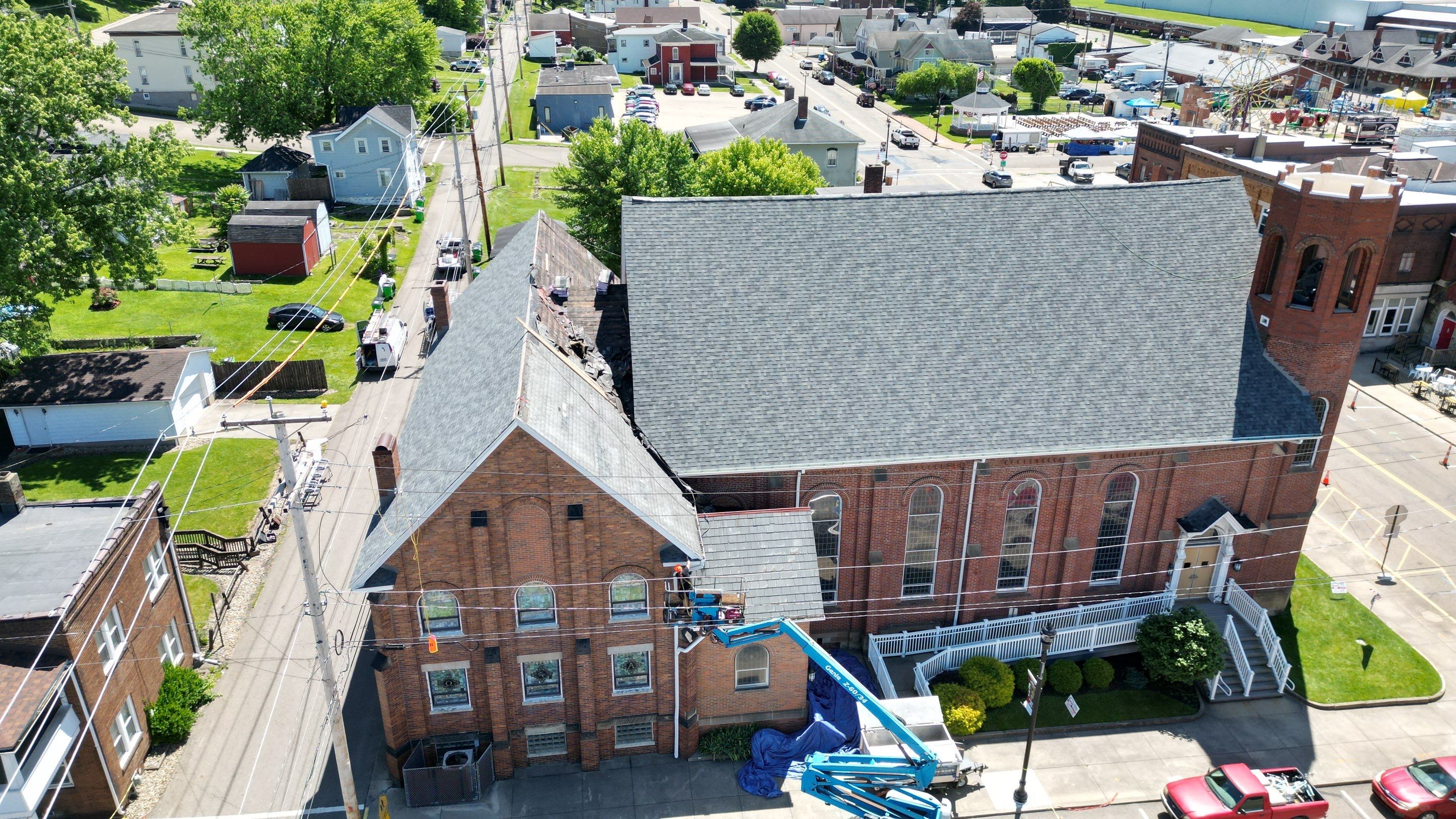 Commercial Roofing Installation using Duration Series Shingles - Estate Gray by RoofX 