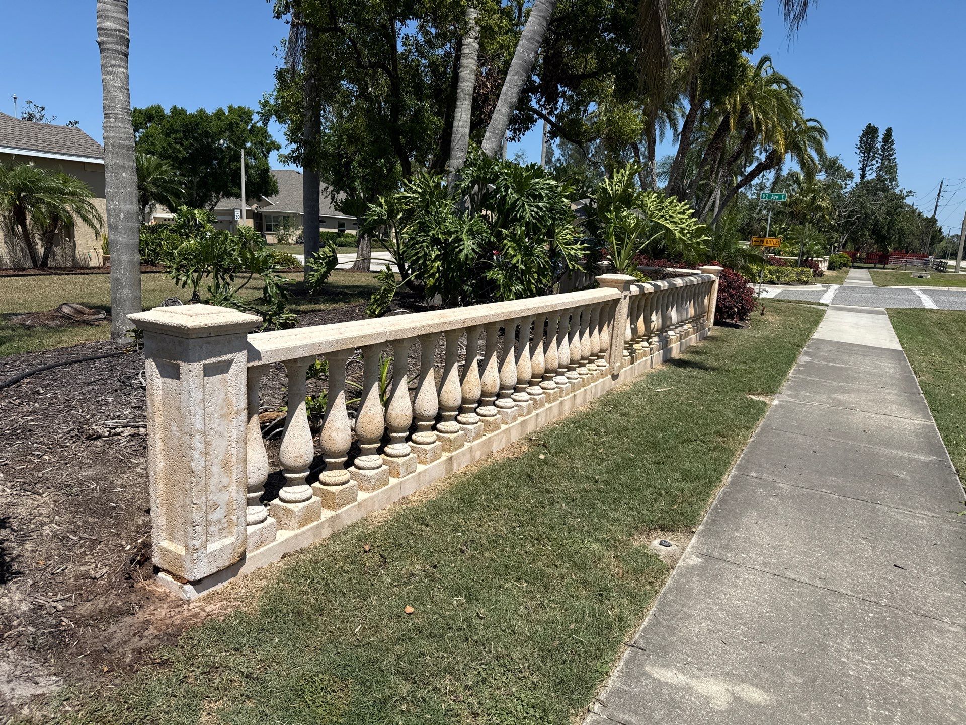 Decorative Wall & Entrance Sign Cleaning | Timberly Community | Parrish, FL by Sunshine AquaWash