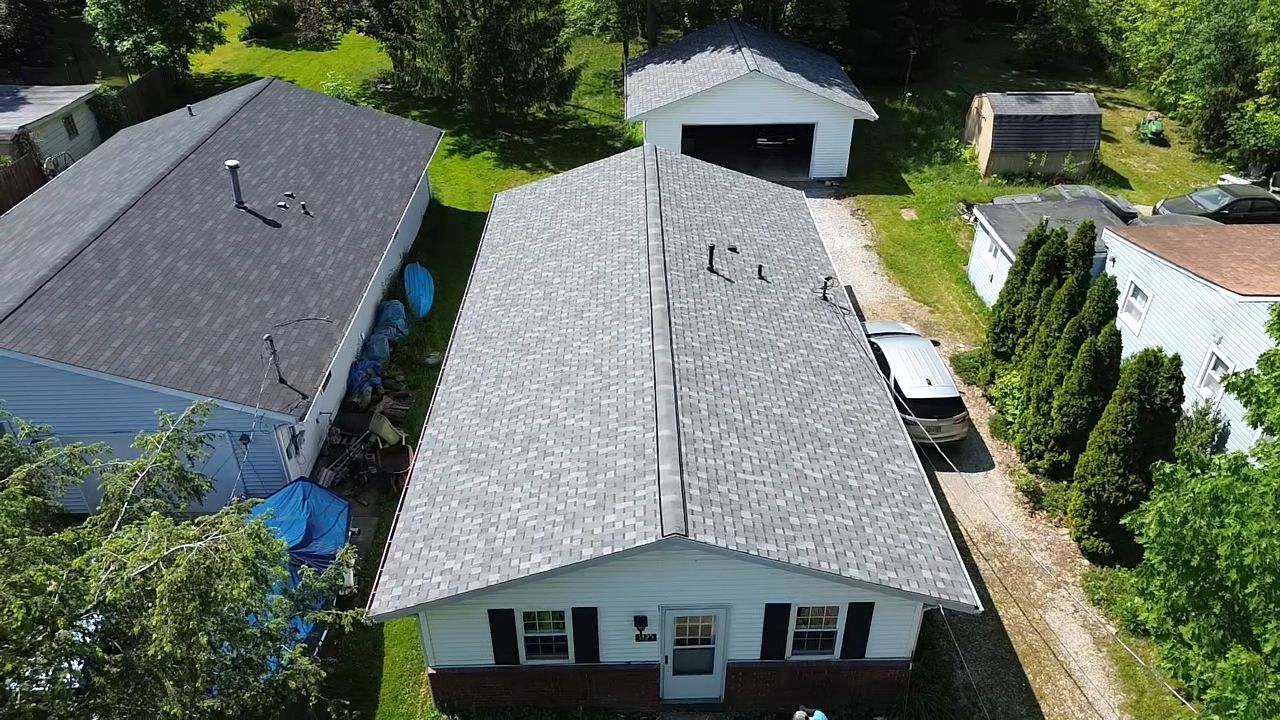 Atlas Pinnacle, Color, Coastal Granite, Drip Edge, Color, Birch White by Eagle Eye Roofing