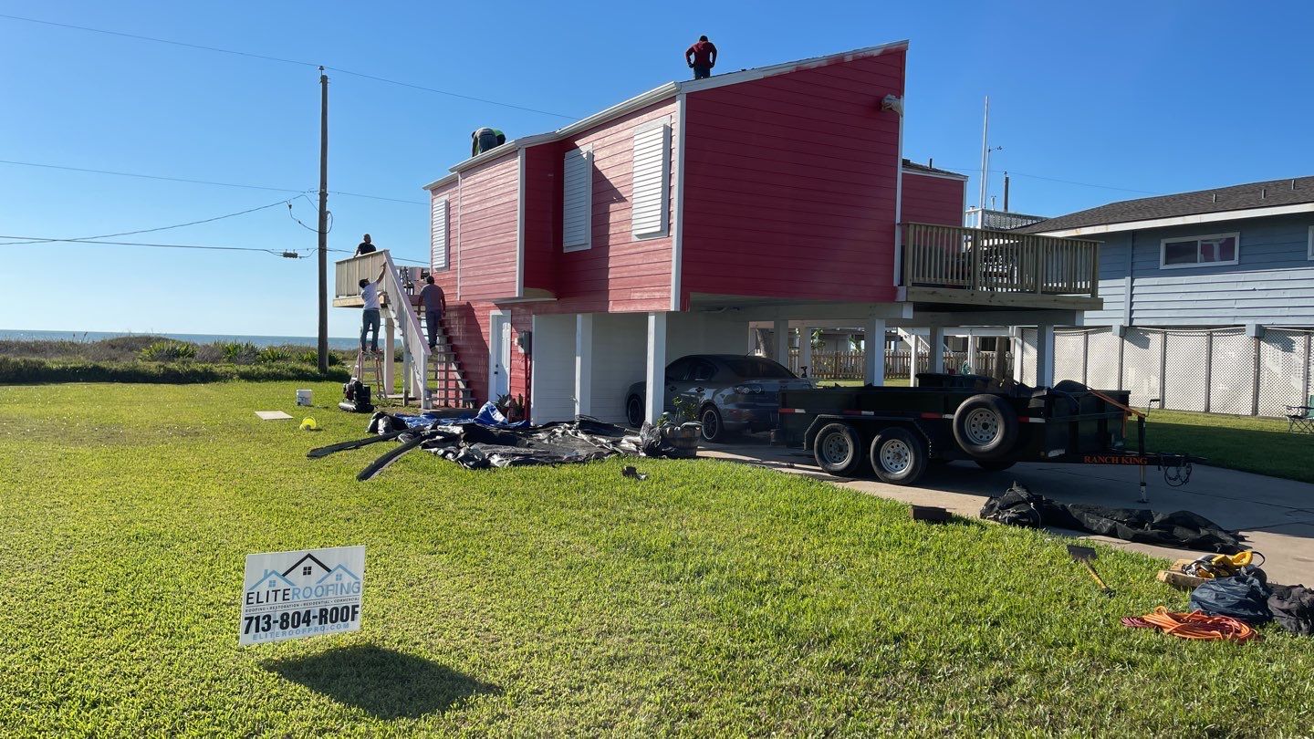 Residential Roof Replacement in Galveston using GAF Products by Elite Roofing LLC