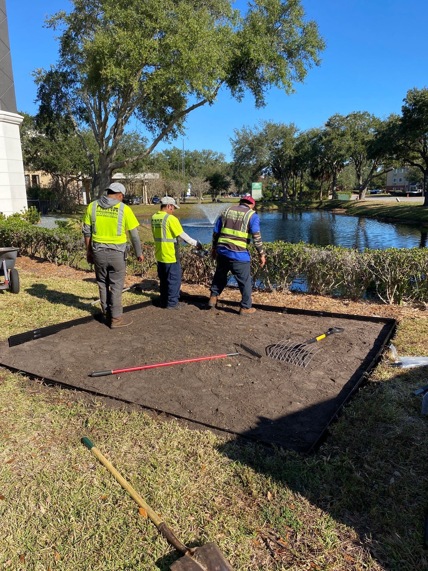 Marriott Hotel | Smoking Area Landscaping by ProGreen Services