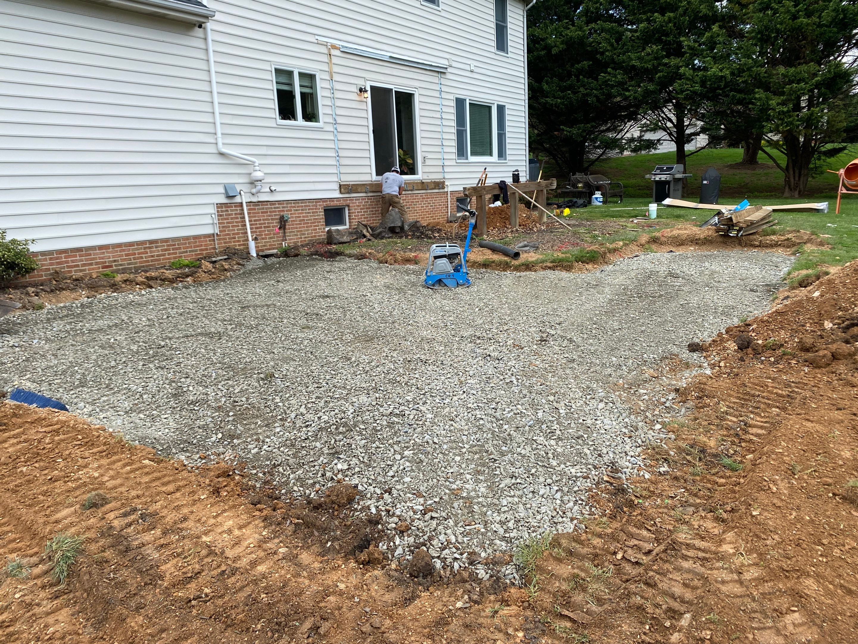 Backyard Transformation using Techo-Bloc Pavers by The Smet Companies, LLC