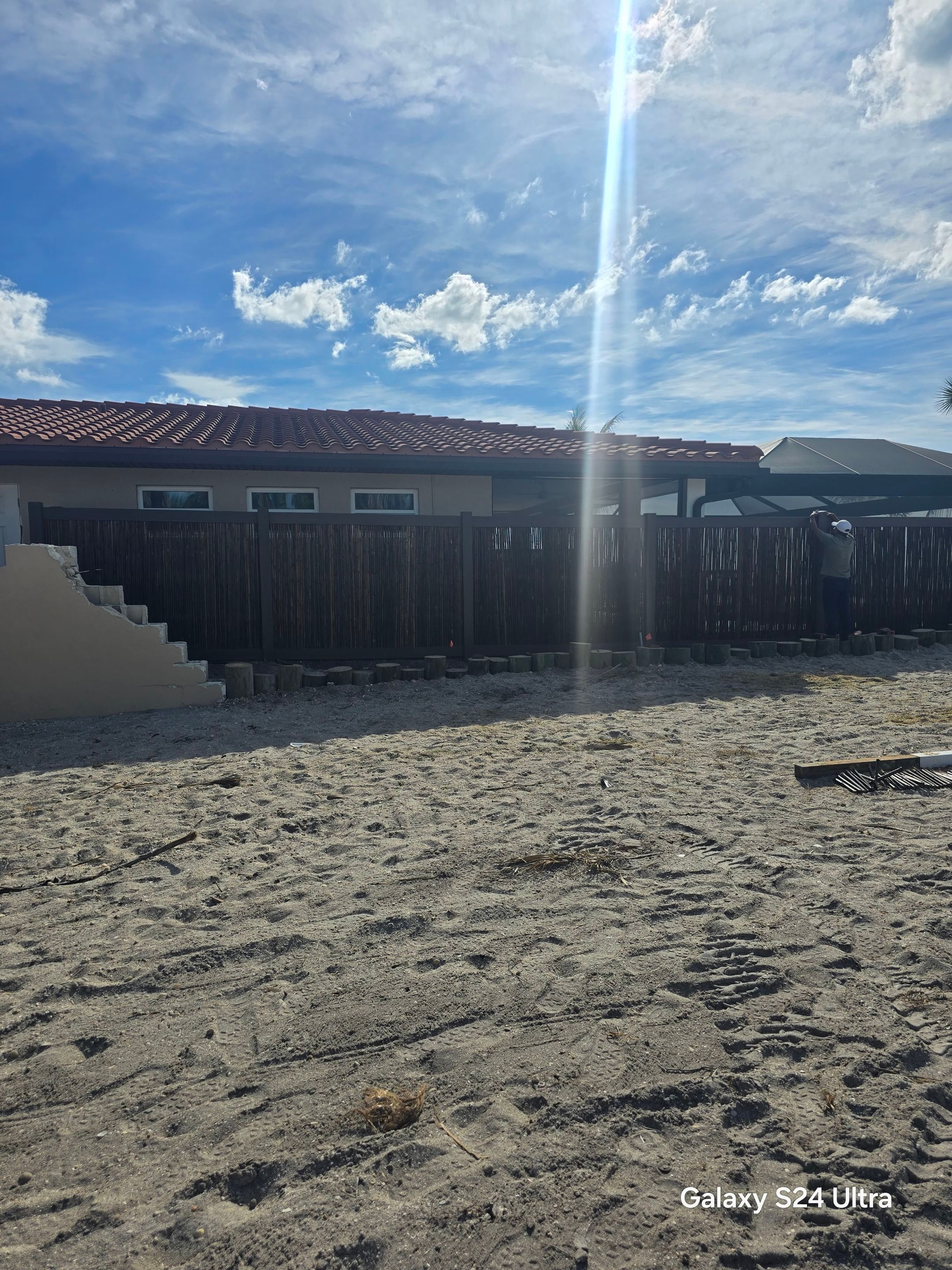 Custom Bamboo Vinyl Fence in Manasota Key by True Fence LLC