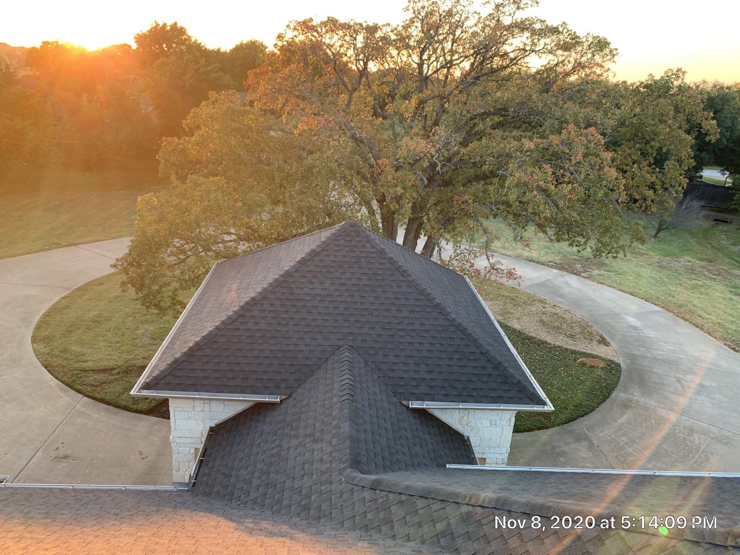 Huge Estate - Residential Roofing Installation using GAF Timberline HDZ Shingle System by First United Roofing & Construction