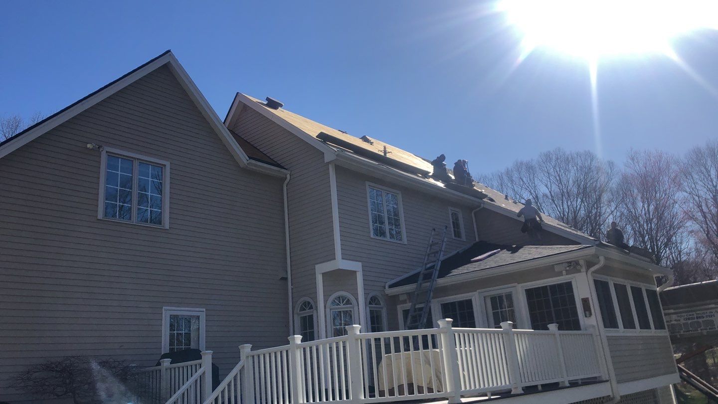 Residential Roofing Installation using Owens Corning TruDefinition Onyx Black by A Plus Exterior