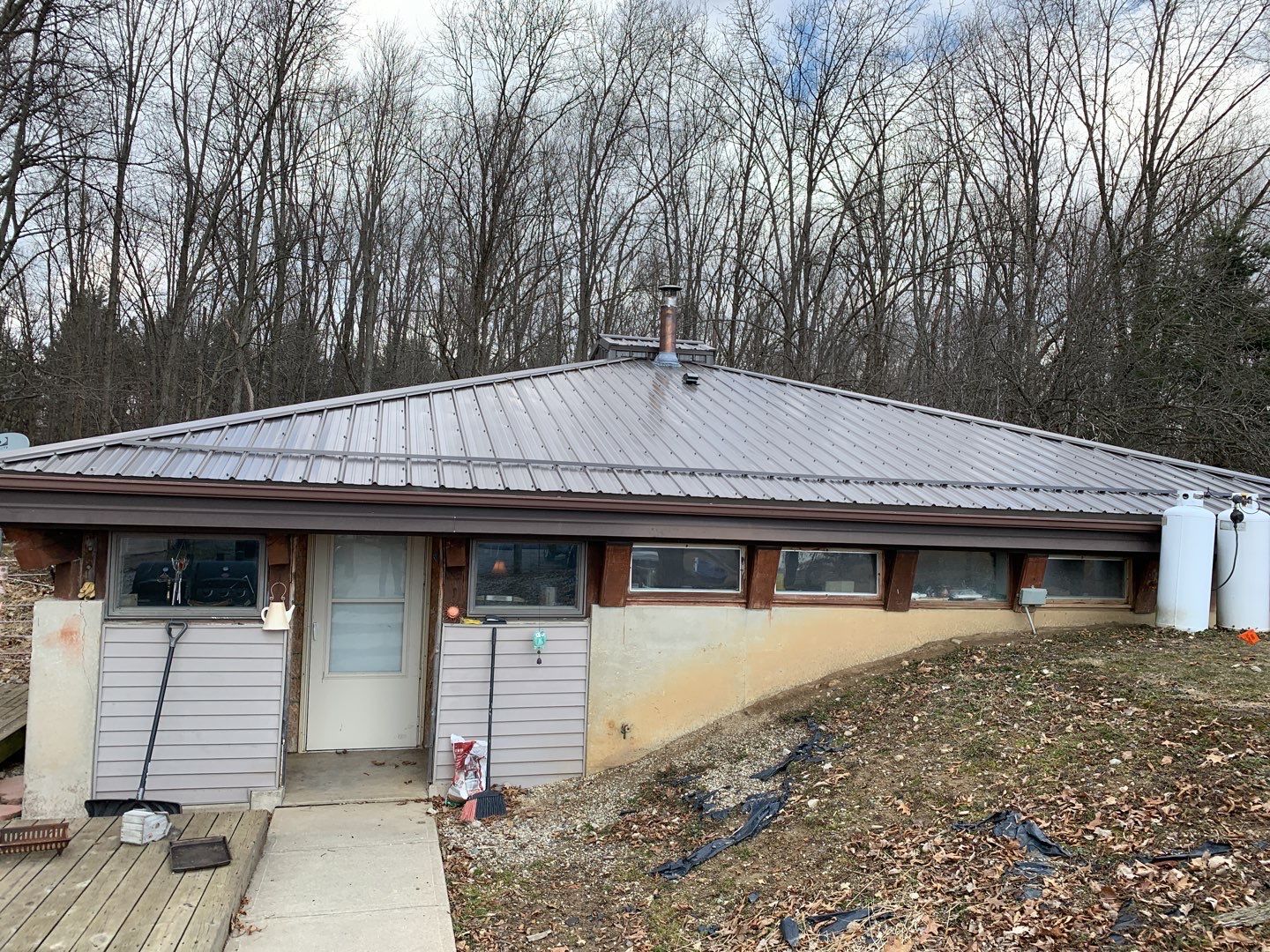 Exposed Fastener Metal Roof on Multi-Home Property in Columbia City, Indiana by 4Ever Metal Roofing