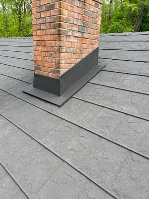 Residential Roofing Repair using Chimney counter flashing