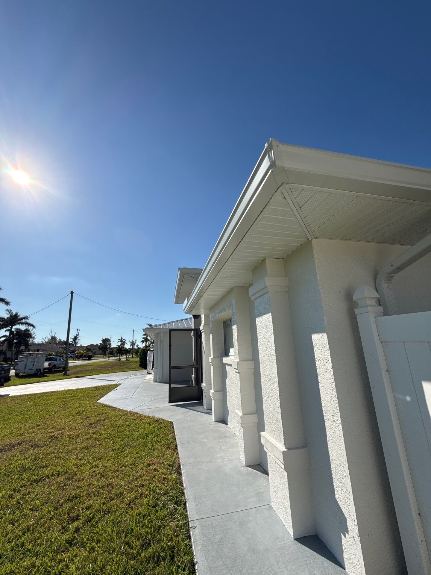Residential Seamless Gutter Upgrade in Cape Coral FL by Gutter Professors