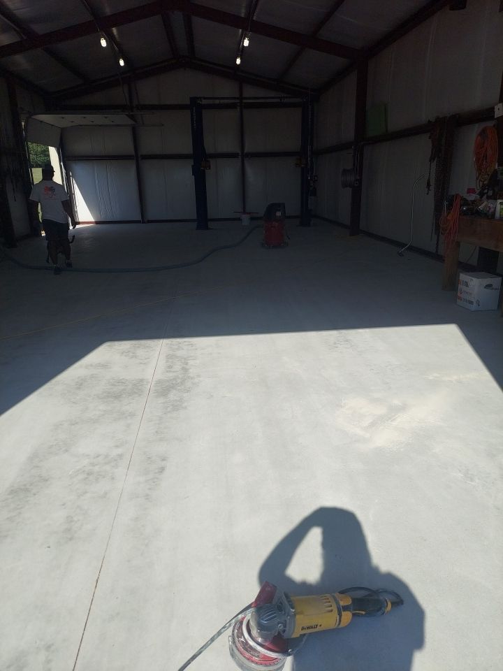 Shop Floor Coating Install with Smoke by Copperhead Coatings