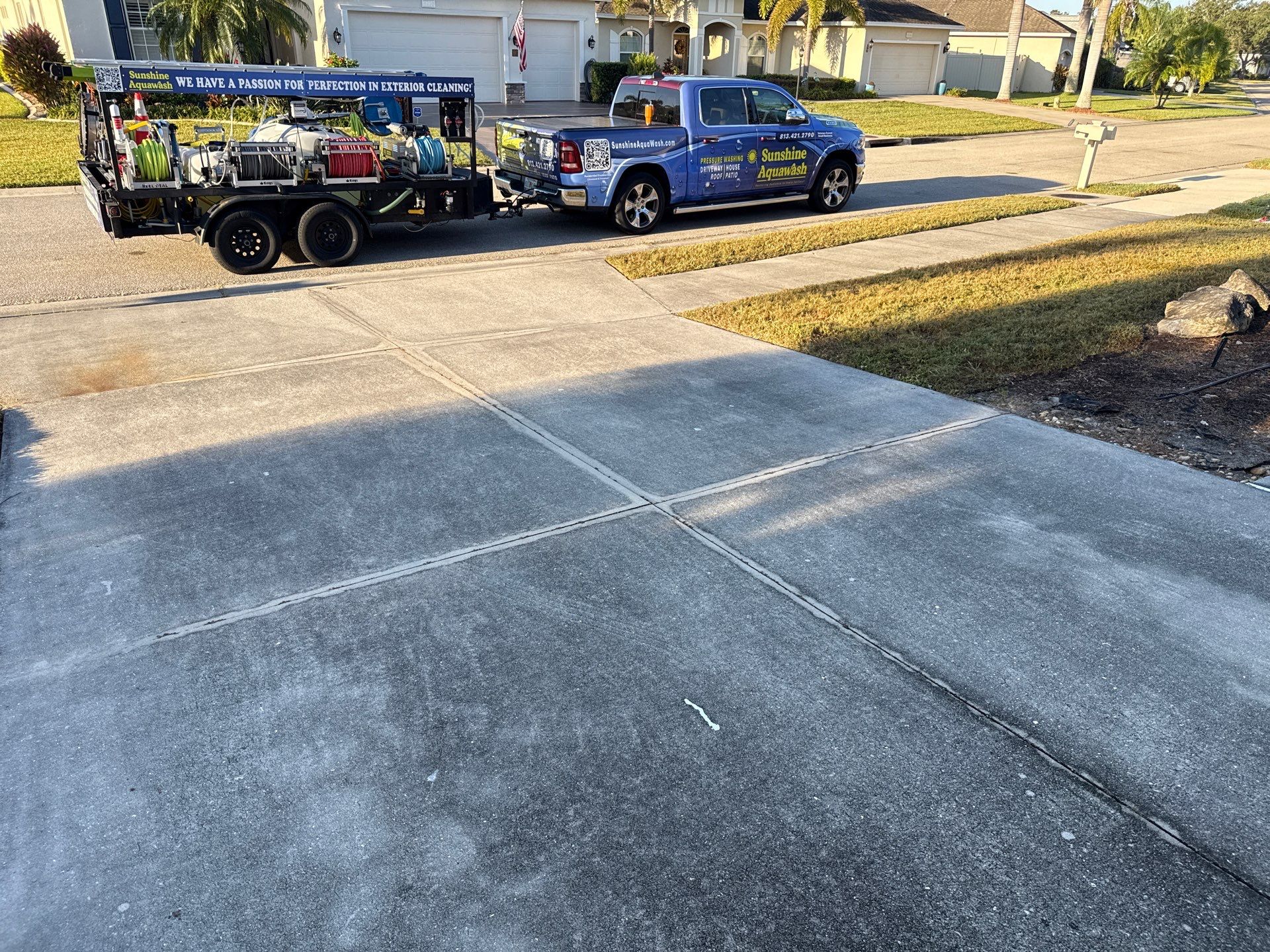 Driveway & Walkway Cleaning Project | Northwood Park, Palmetto FL by Sunshine AquaWash