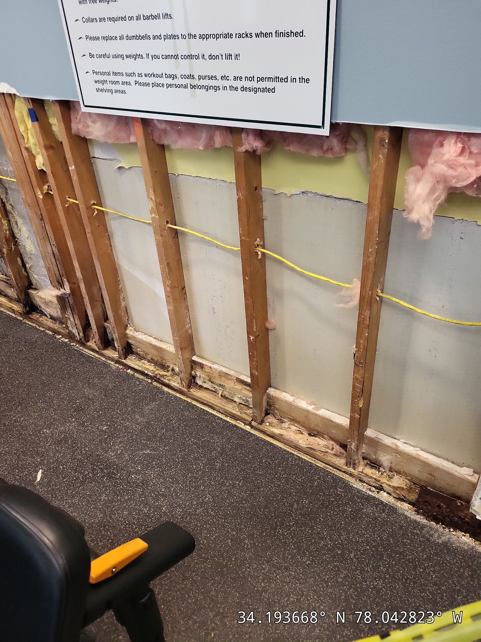 Brunswick Forest Fitness Center Interior Refresh in Leland, NC by RGR Construction and Roofing, LLC