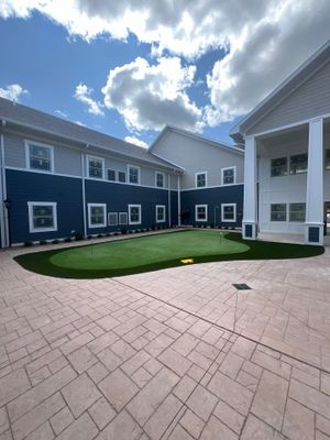 Senior Living Synthetic Golf Green Installation at Saybrook Inn