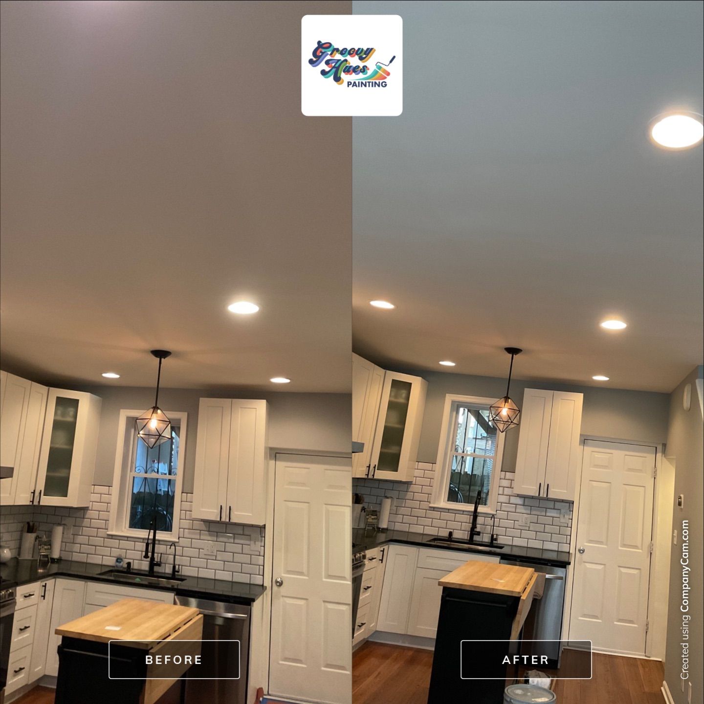 Light Filled Living Spaces and Stairwell Refresh by Groovy Hues