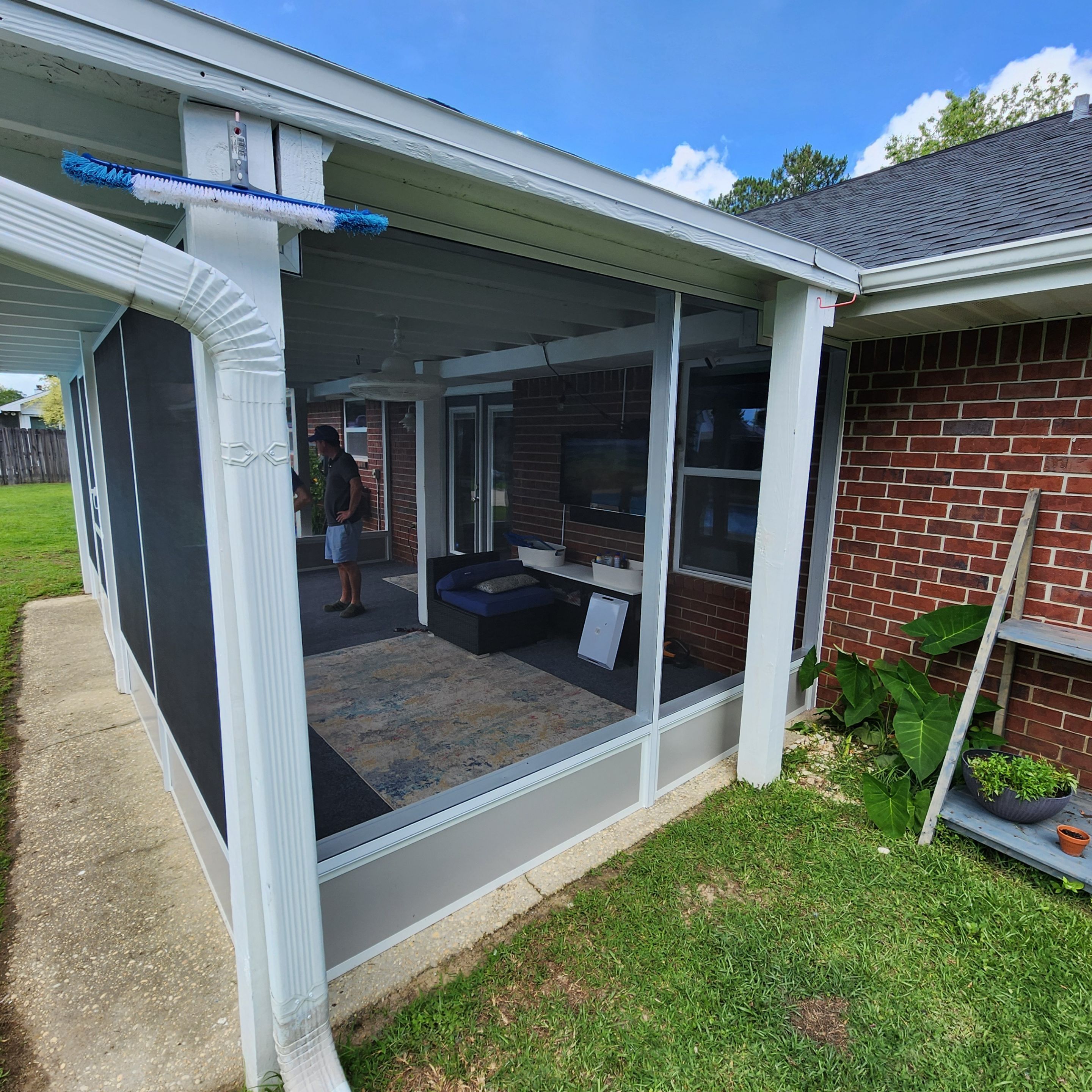 Screen Room Built Under Existing Roof by Titan Sunrooms