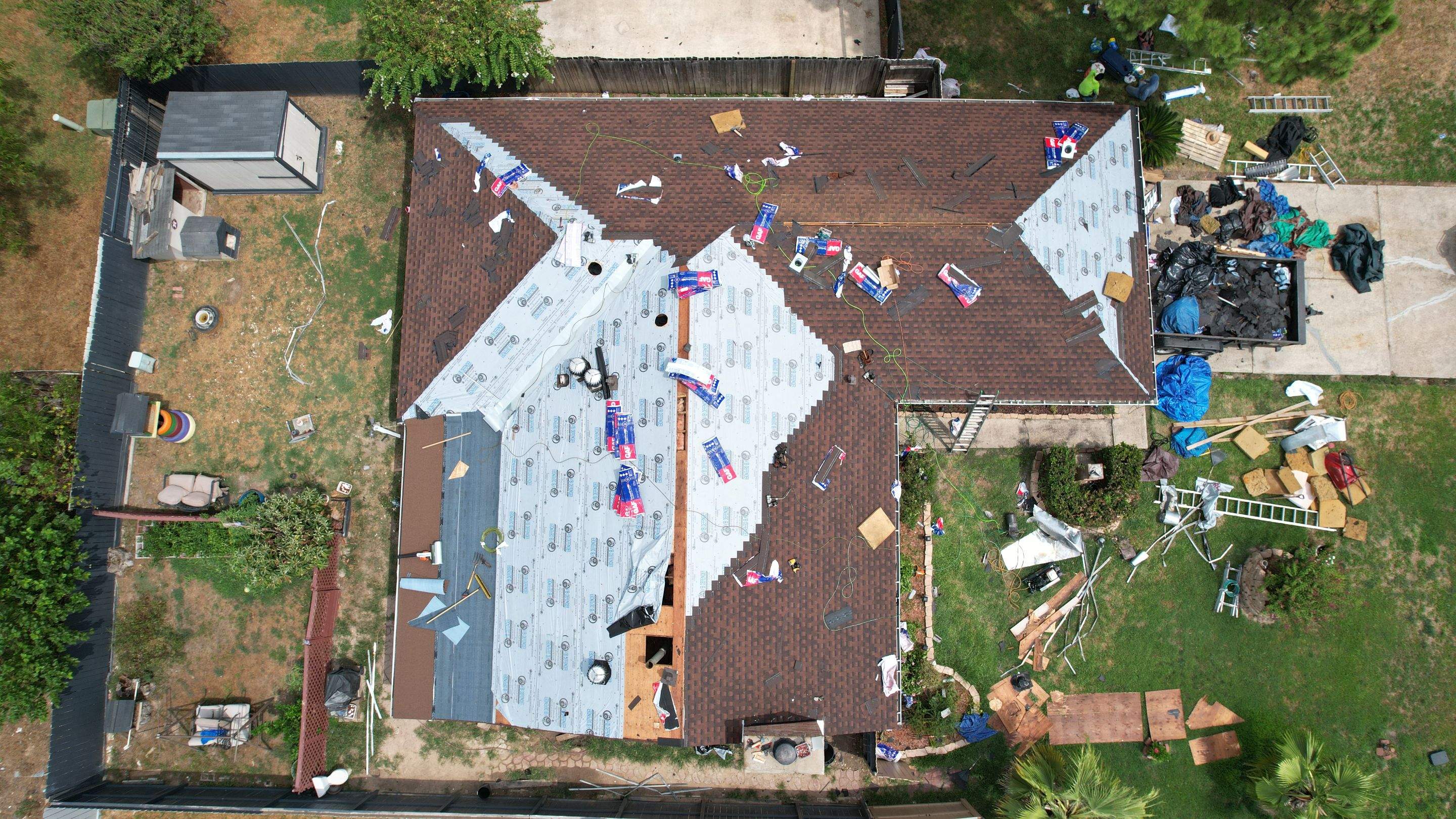 GAF Timberline HDZ Hickory Roof Replacement — Houston, TX by PL Roofing & SB Roofing, LLC.