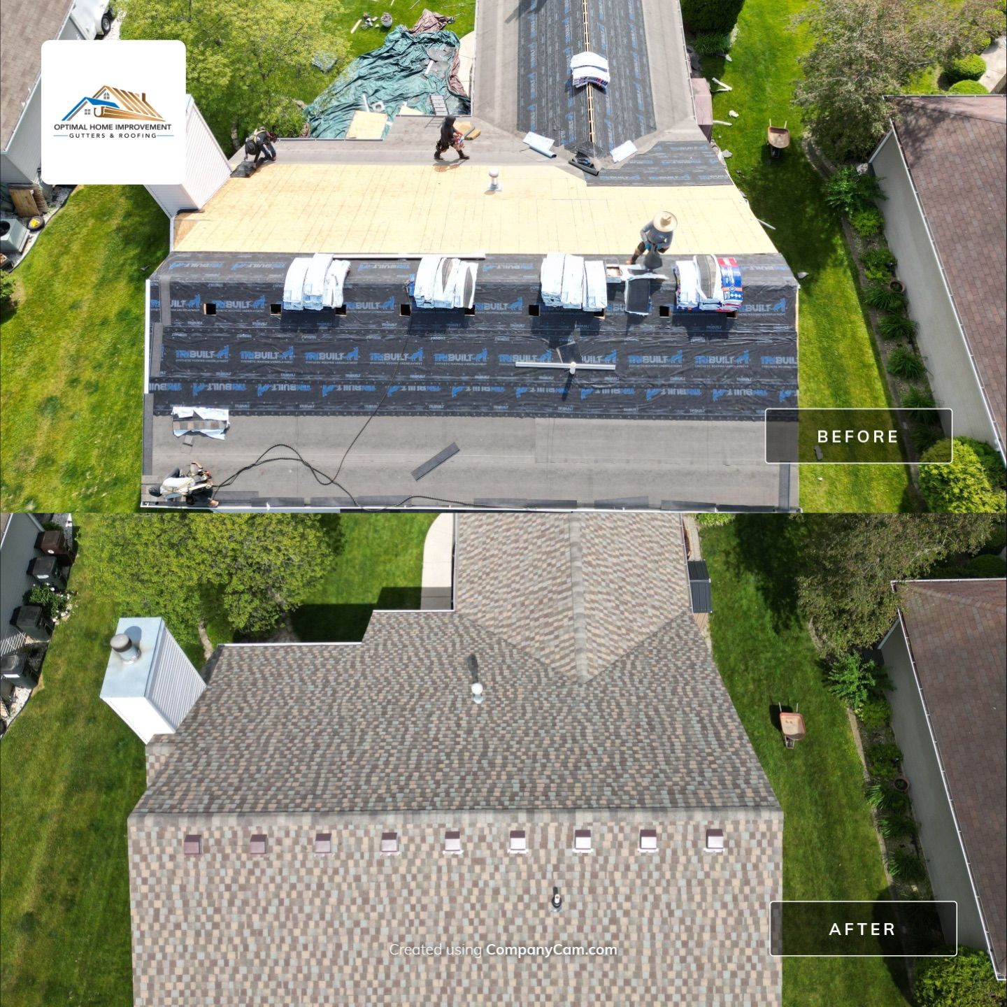 Roofing and gutters by Optimal Home Improvement 