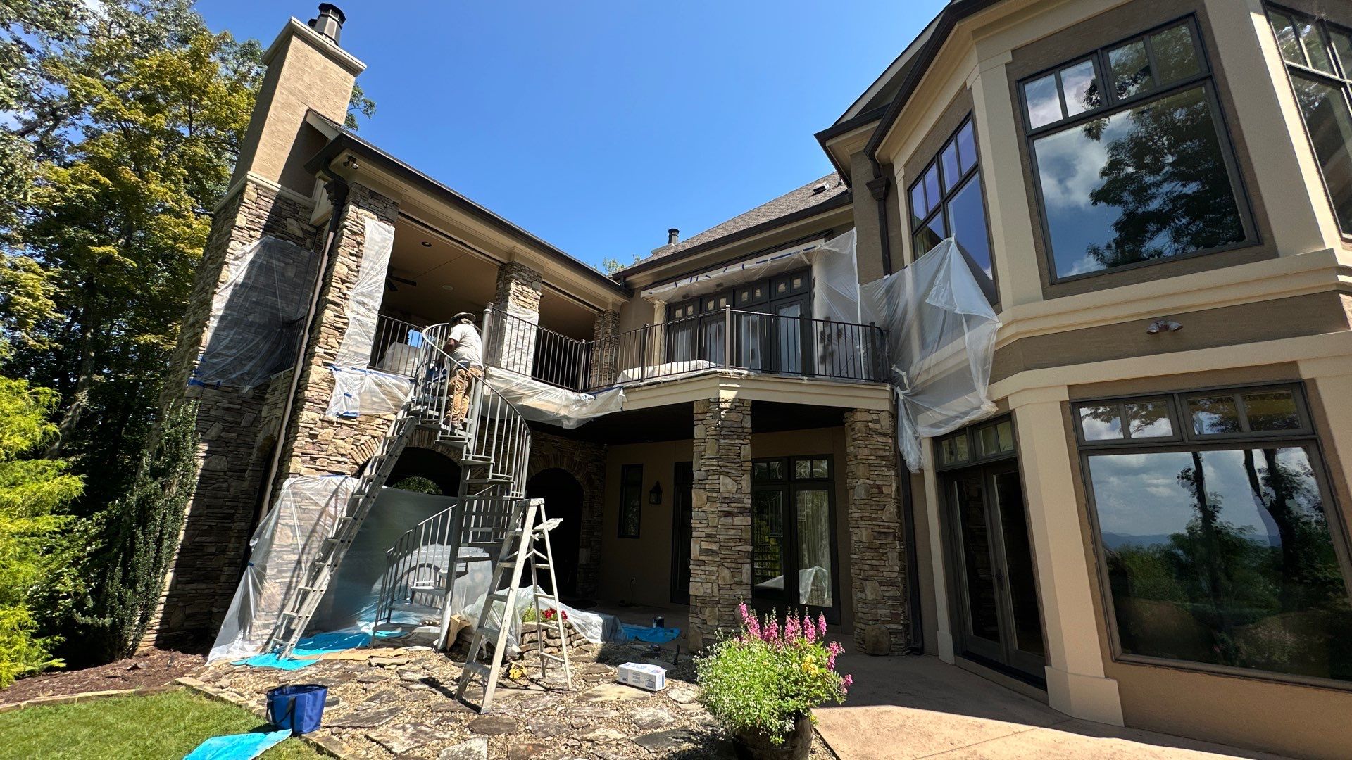 Refinishing Metal Railings and Spiral Staircase for Traveler’s Rest Estate by Painter1
