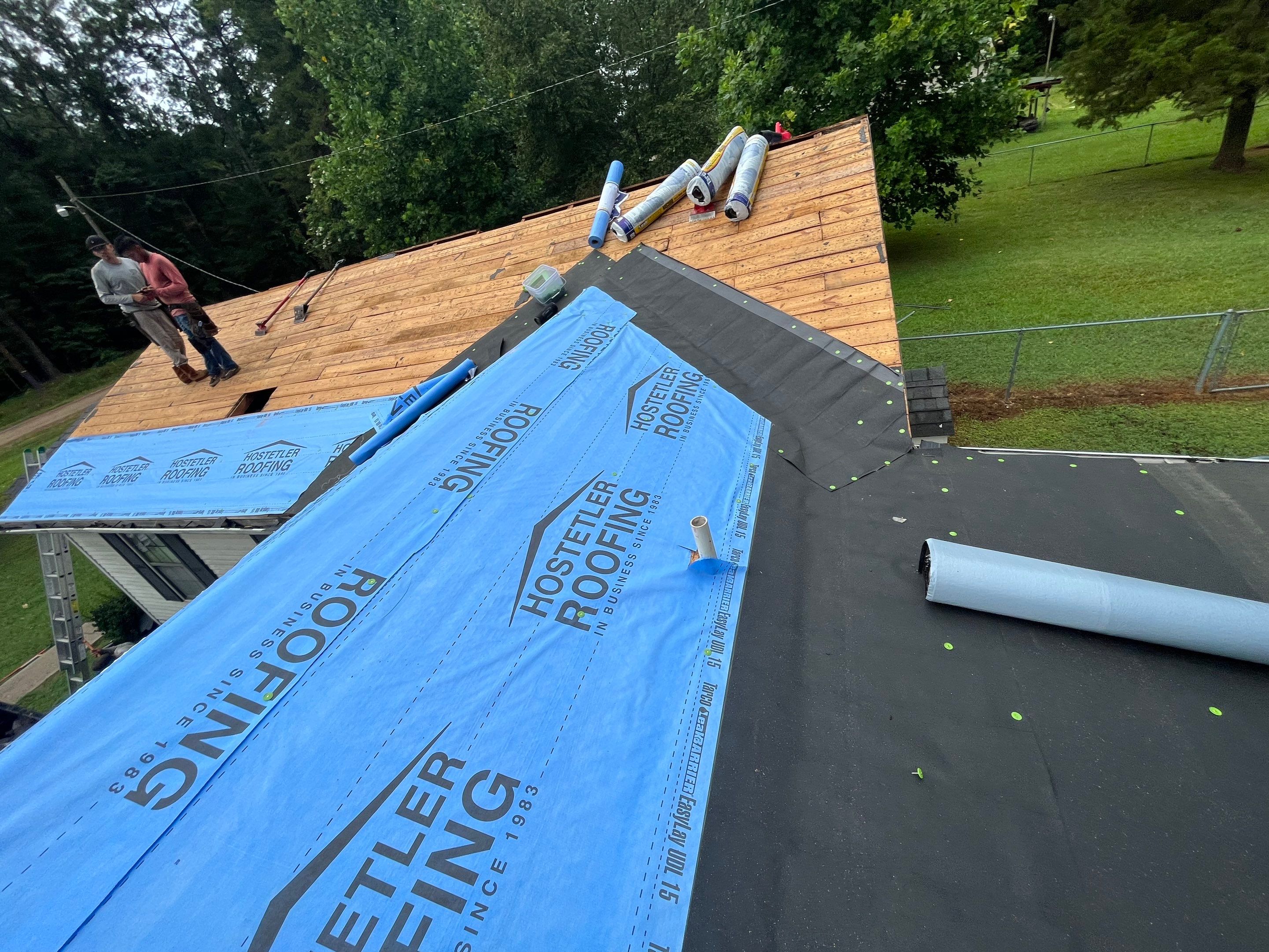 Residential Shingle Reroof using CertainTeed XT25: Moire Black by Hostetler Roofing