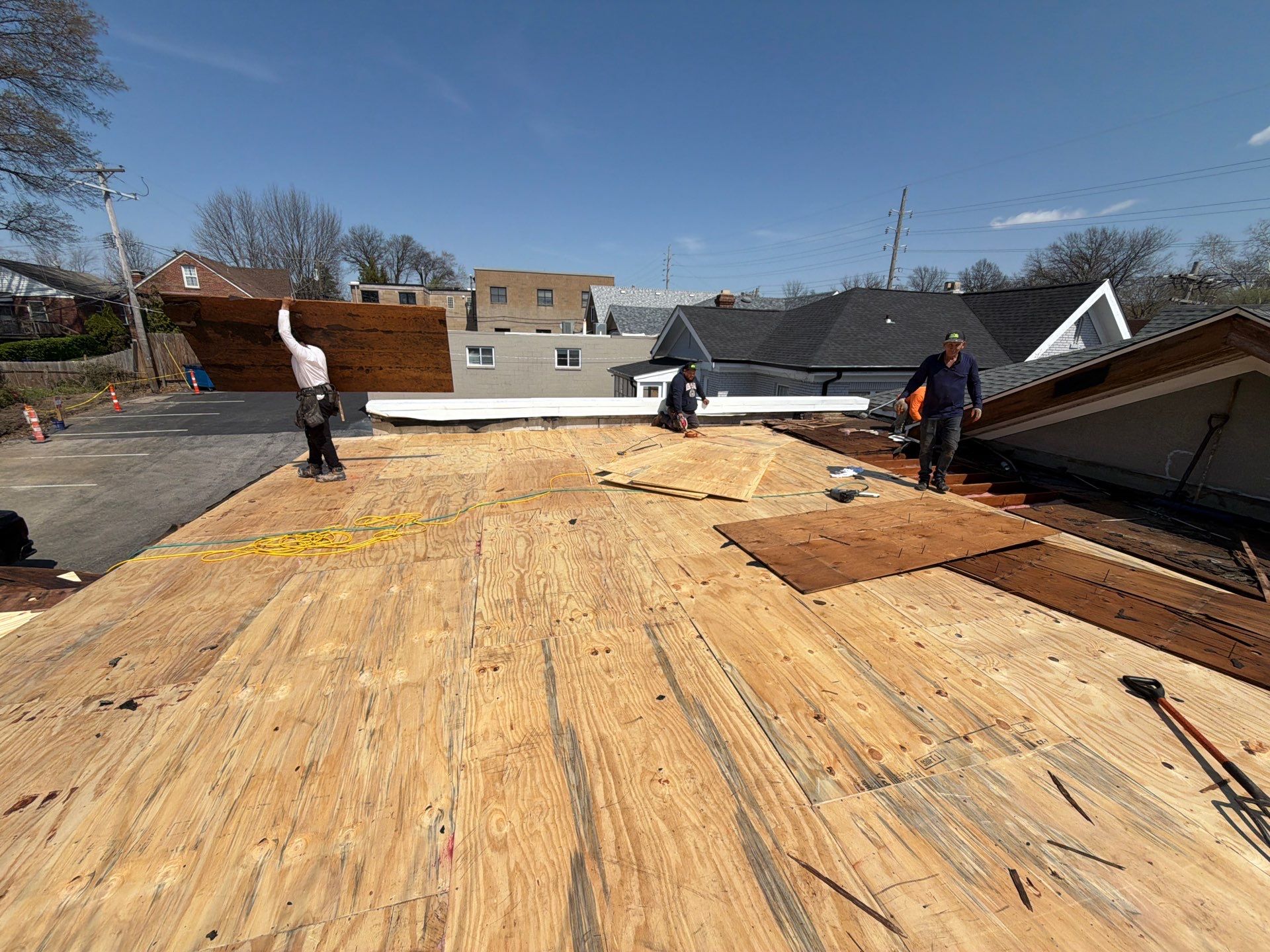 Flat Roof Replacement with New TPO Membrane in St. Louis by Acute Roofing And Exteriors 