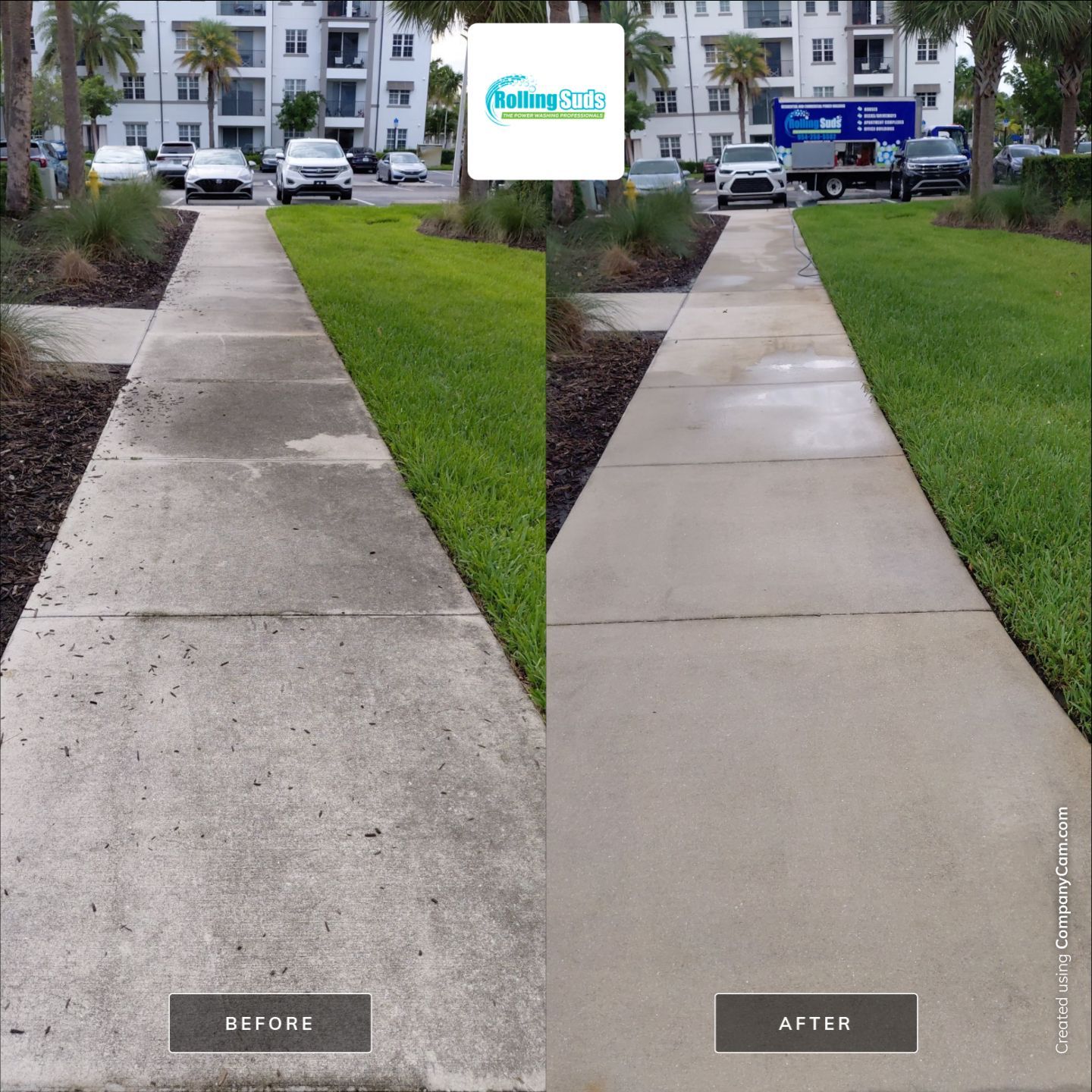 Apartment Flat Work by Rolling Suds Power Washing of Naples - Fort Myers