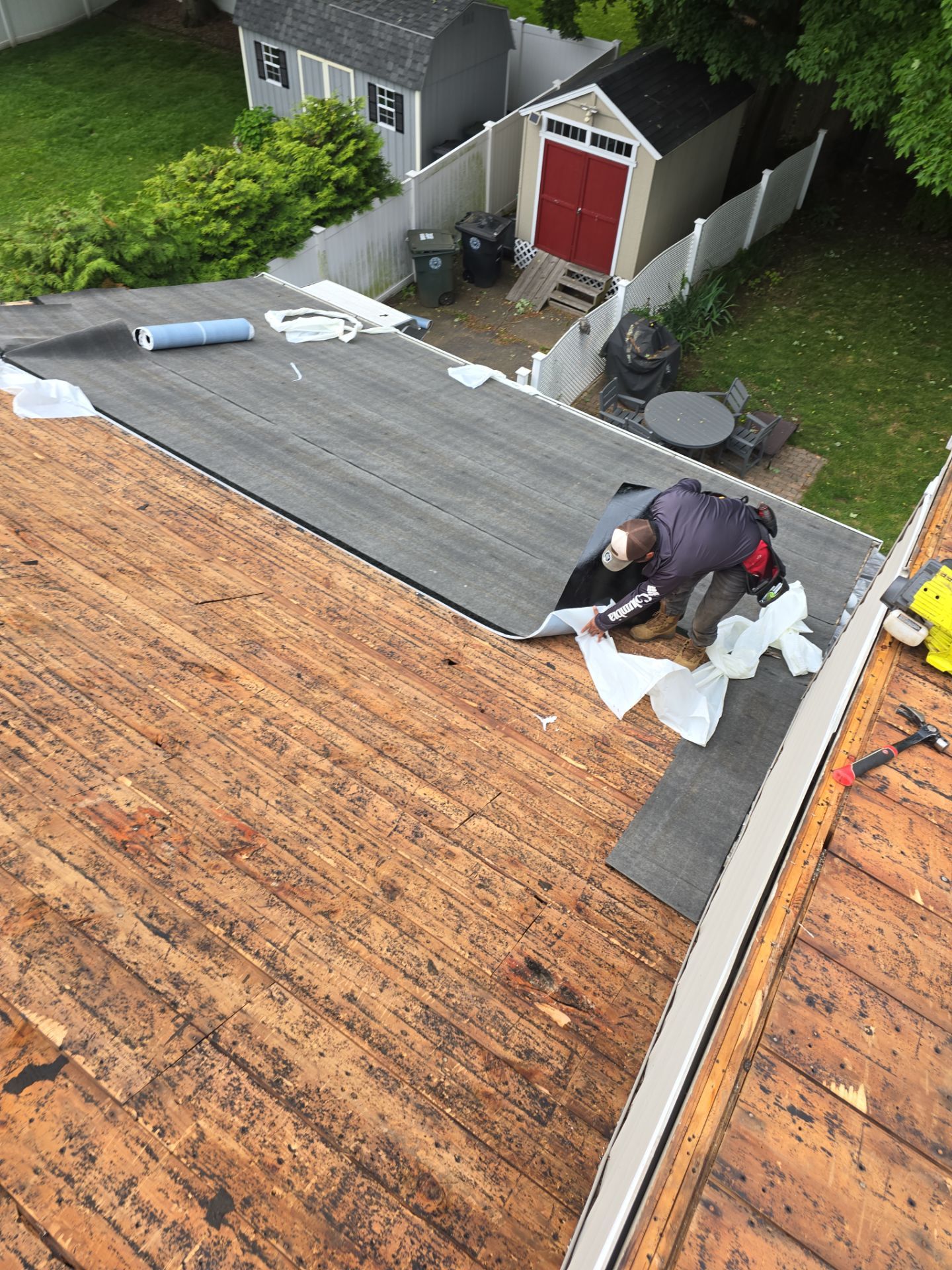 Residential Roofing Replacement Featuring Owens Corning Estate Gray Shingles in Milford by A Plus Exterior