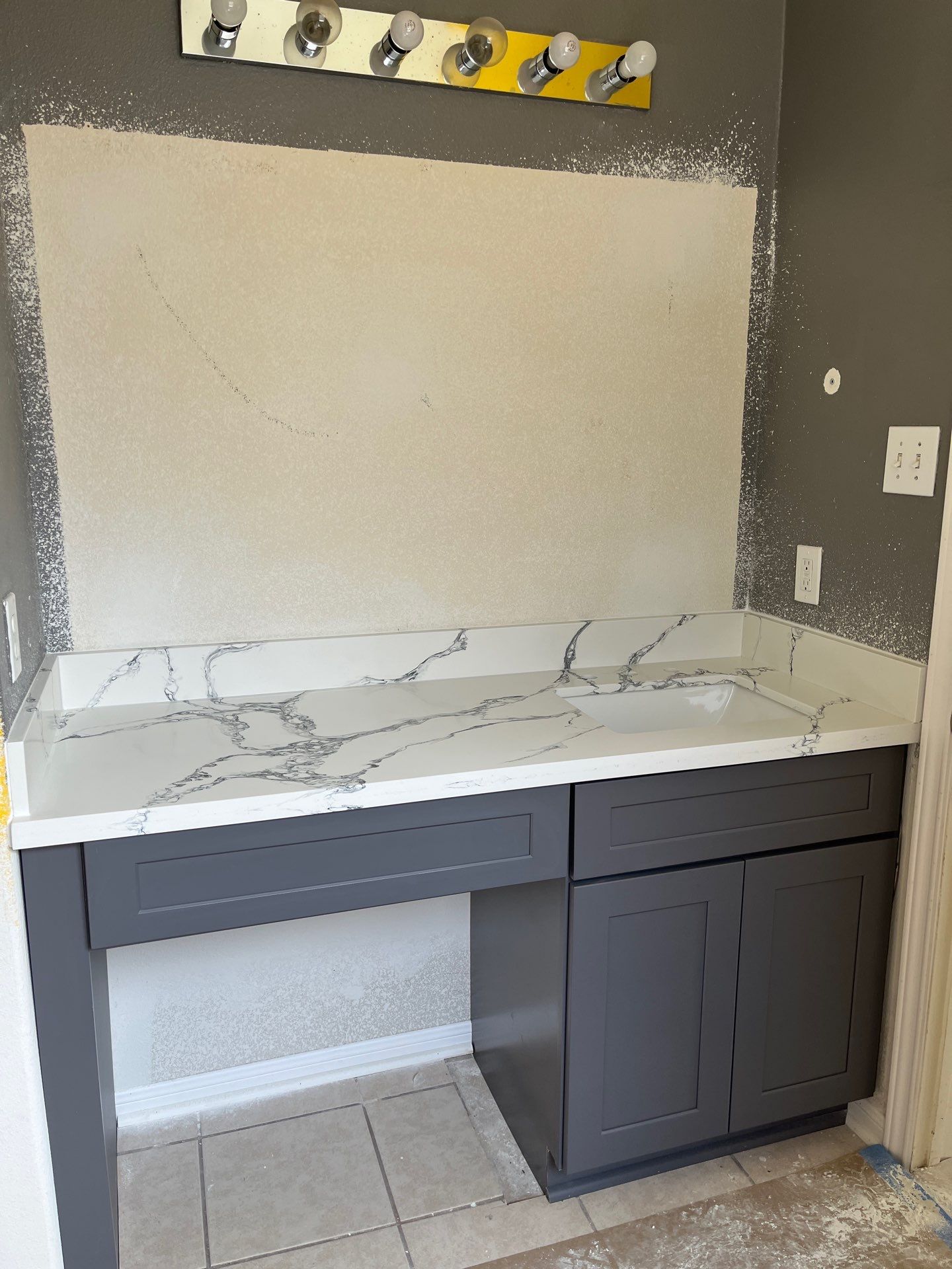 Bathroom Remodel using Water mitigation equipment by L&T General Contractors and Restoration INC