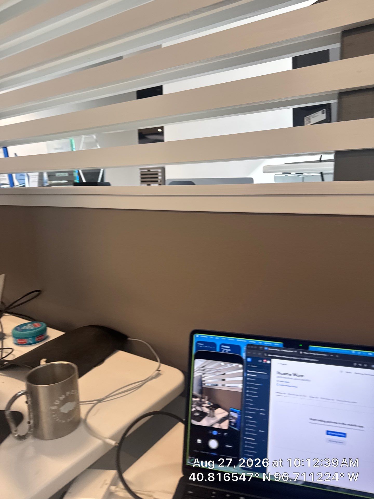 Modern Office Remodel with Custom Privacy Slats and Acoustic Baffles by CompanyCam Sales Demo