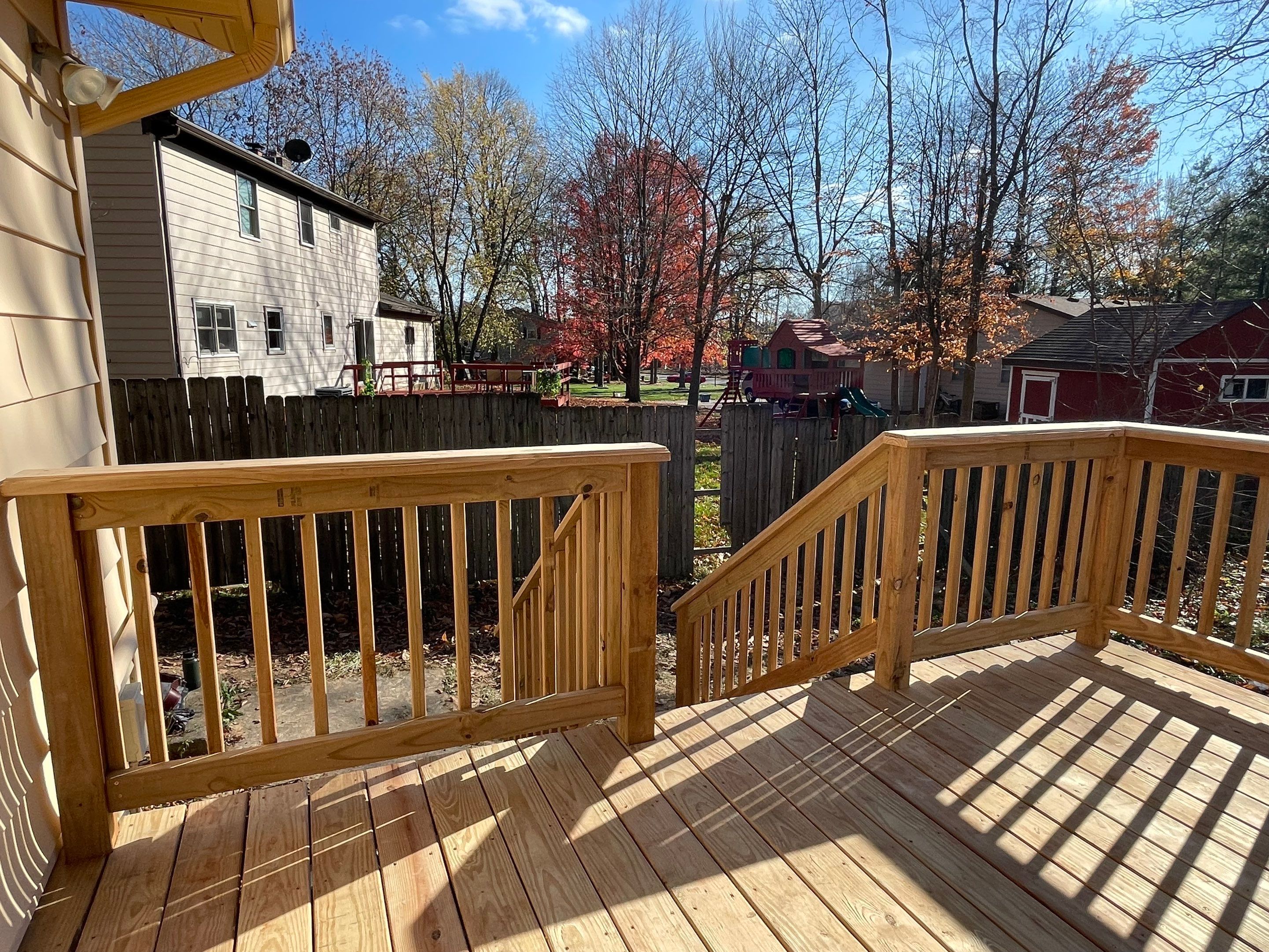 Deck Installation using Treated Lumber by Avalon Roofing and Exteriors