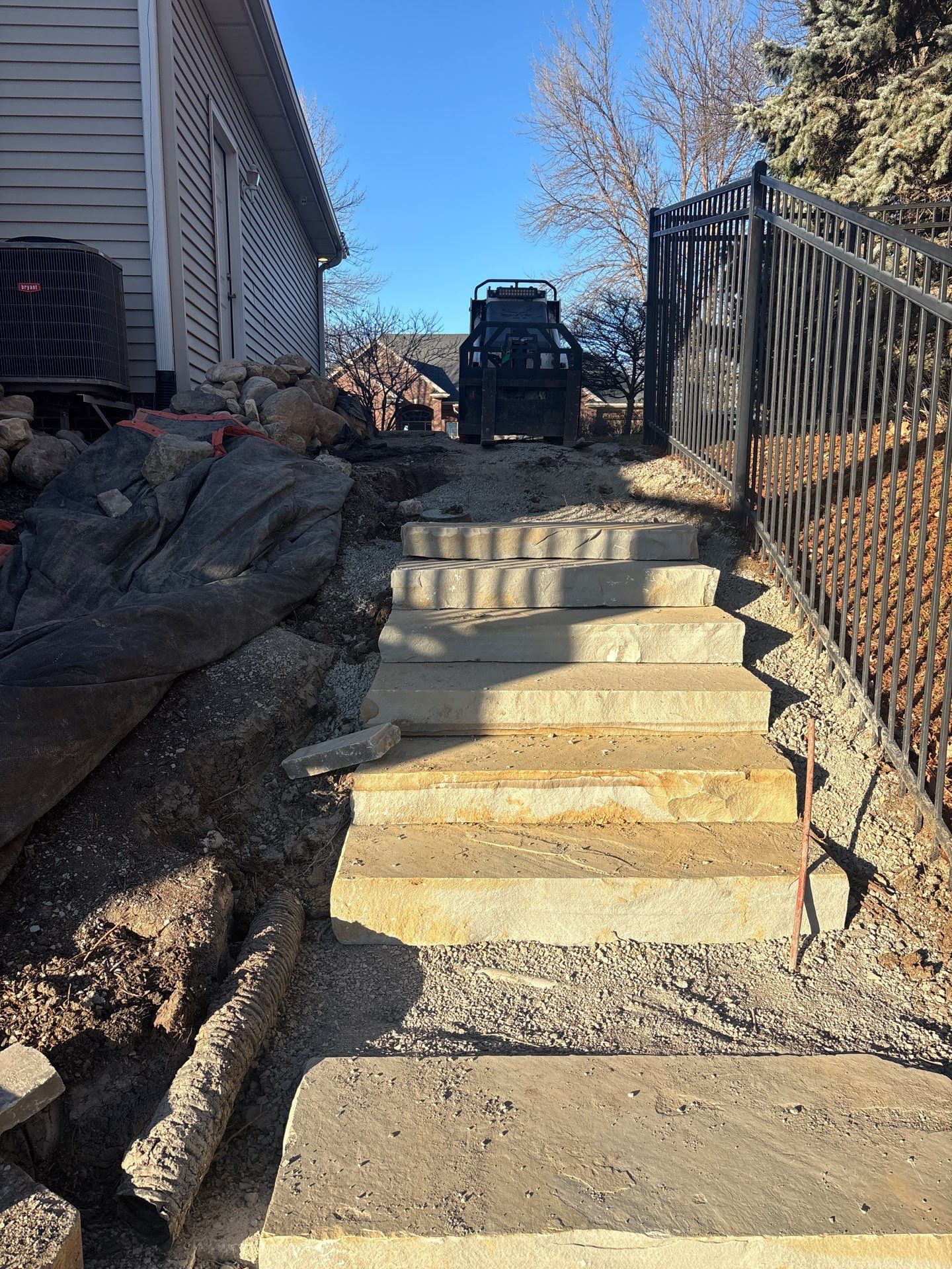 Updated Stone Stepper Path by New Horizon Landscapes
