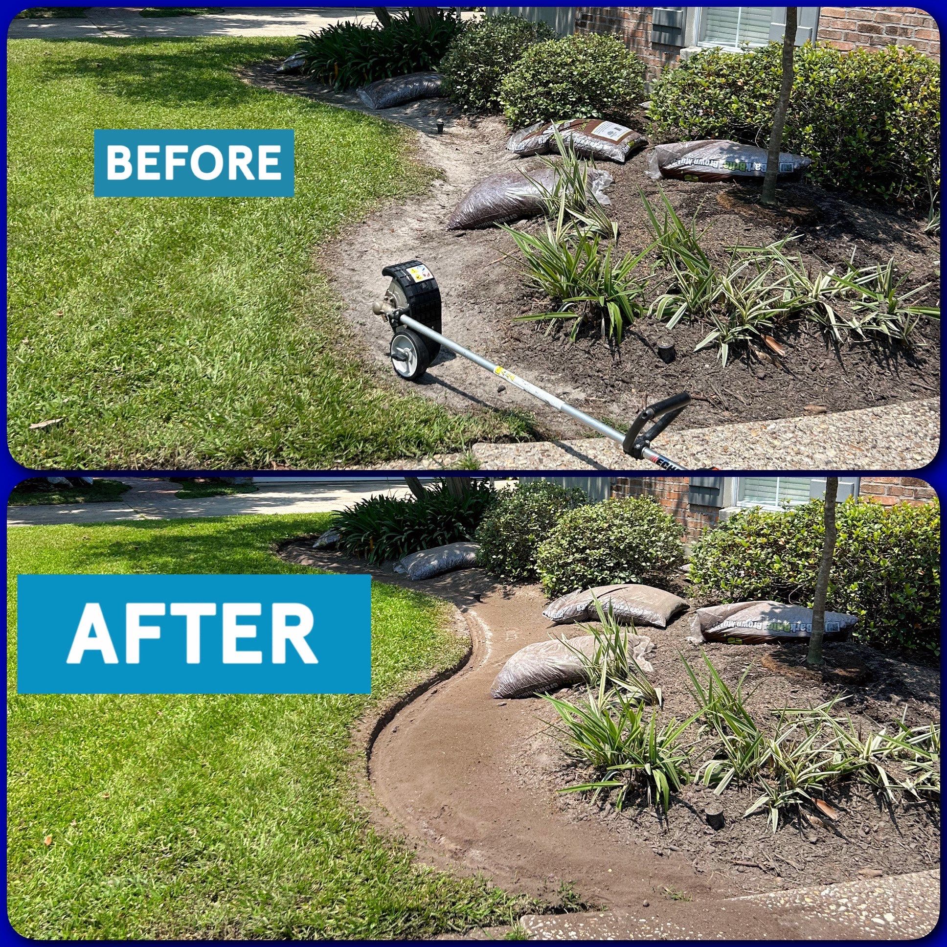 LANDSCAPE SERVICES: CUT IN BED EDGES / BED EDGE REDEFINE  by CutScape, LLC.