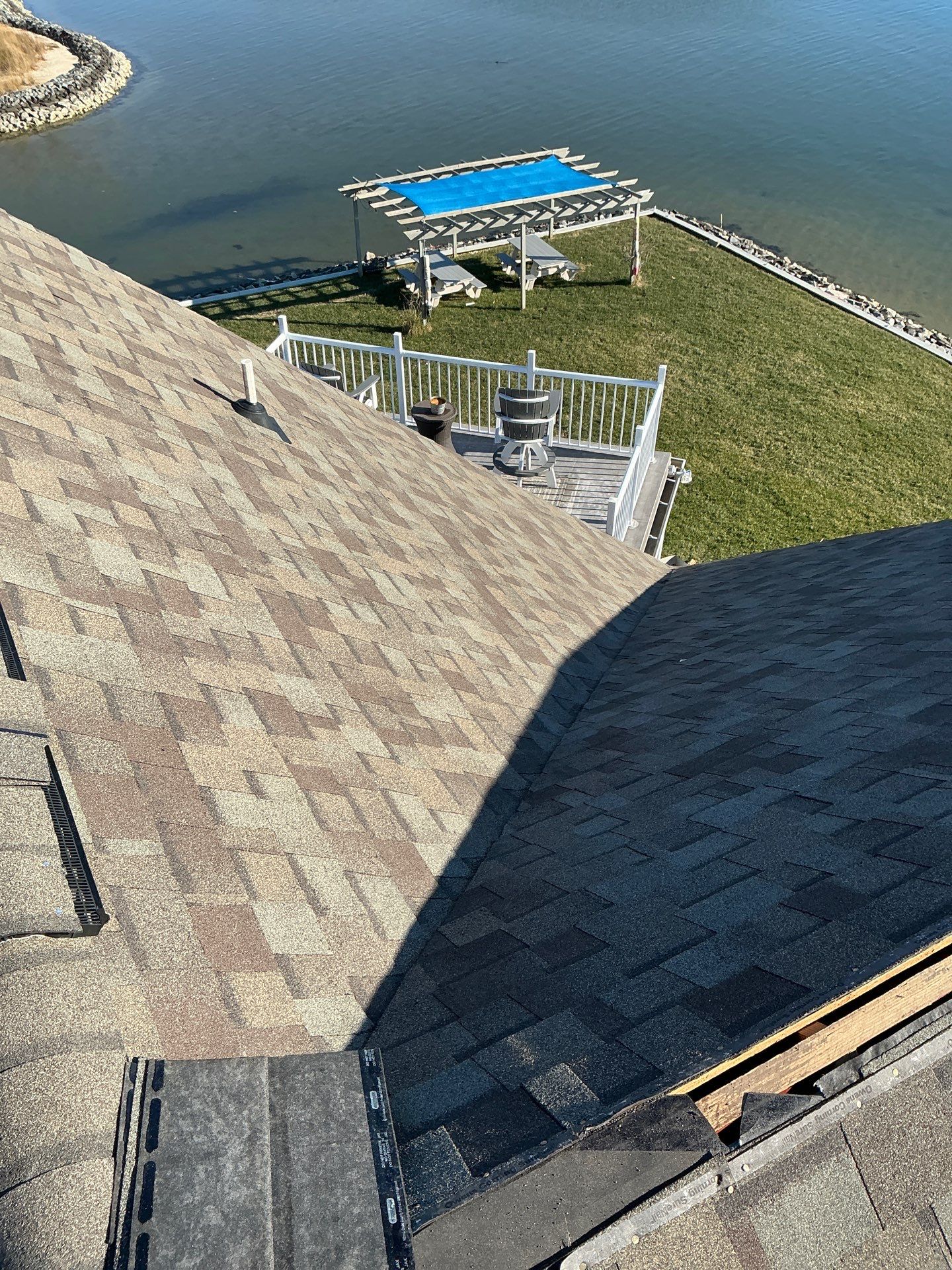 Waterfront Roof Replacement in White Stone, VA by Cade Construction