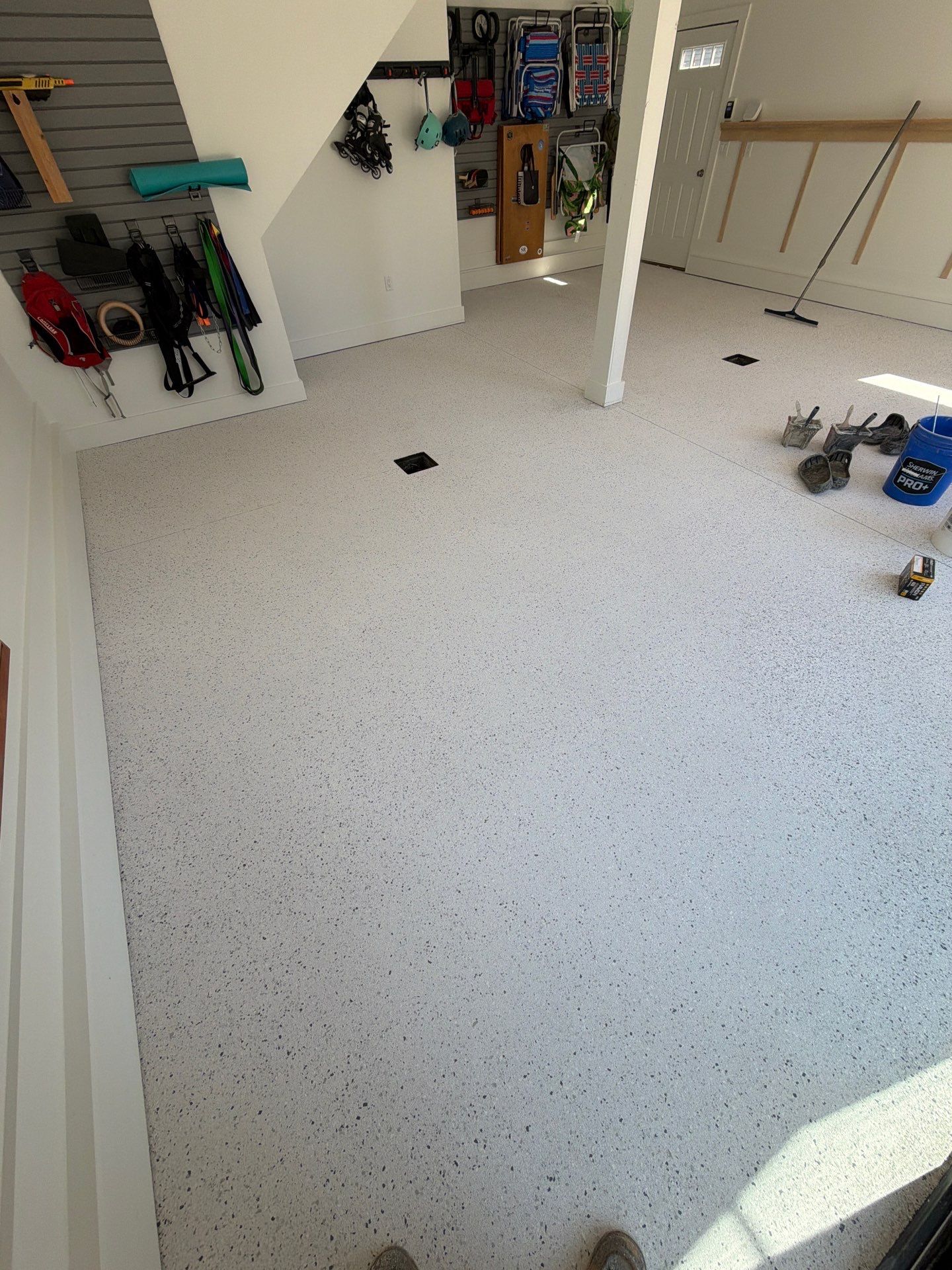 Custom Epoxy Flake Floor Coating for Spring Lake Garage by Gordon Painting