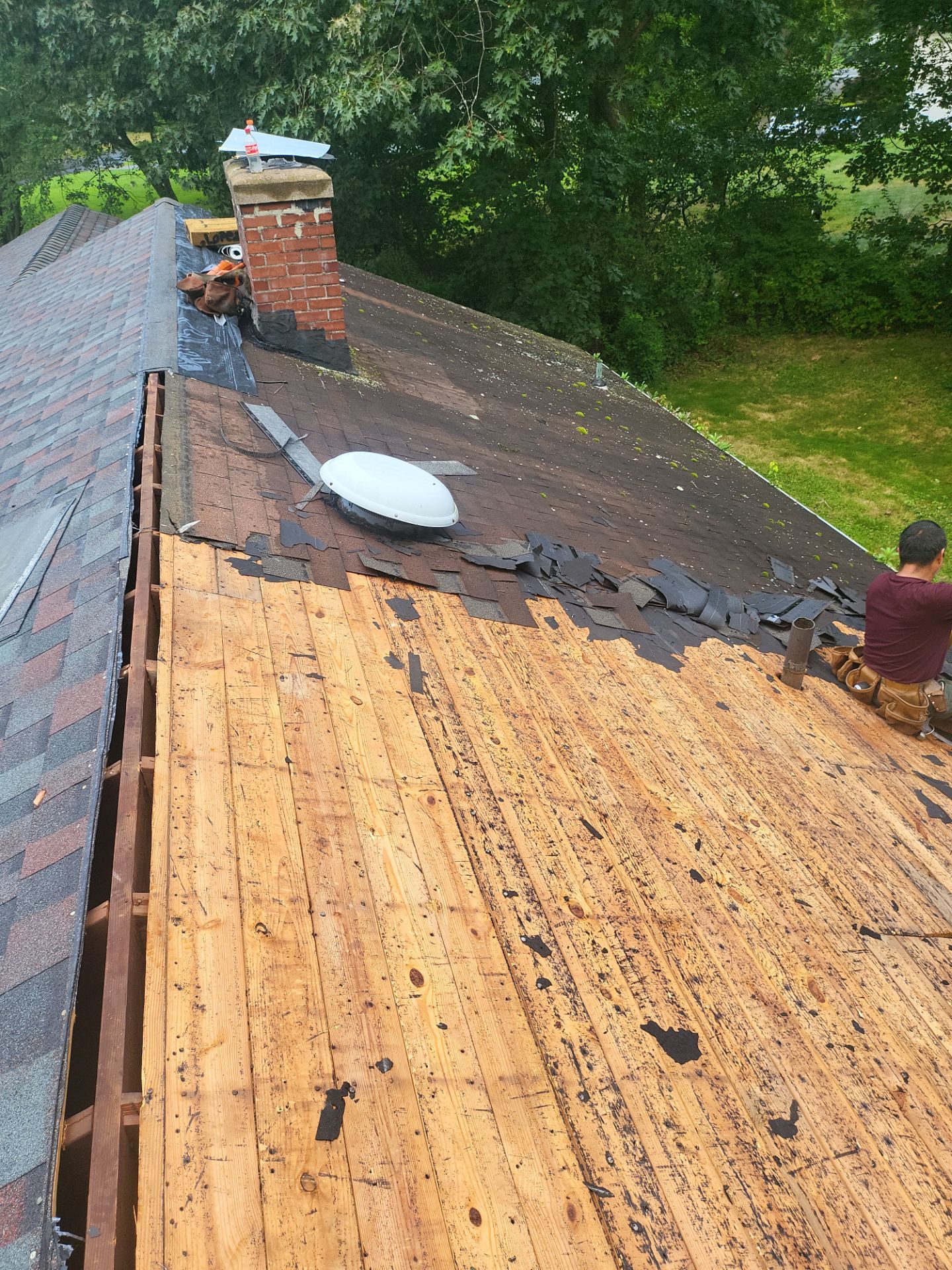 Residential Roofing Installation using Owens Corning TruDefinition Duration AR - Colonial Slate by A Plus Exterior