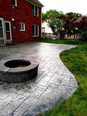 Back Yard Stamped Patio