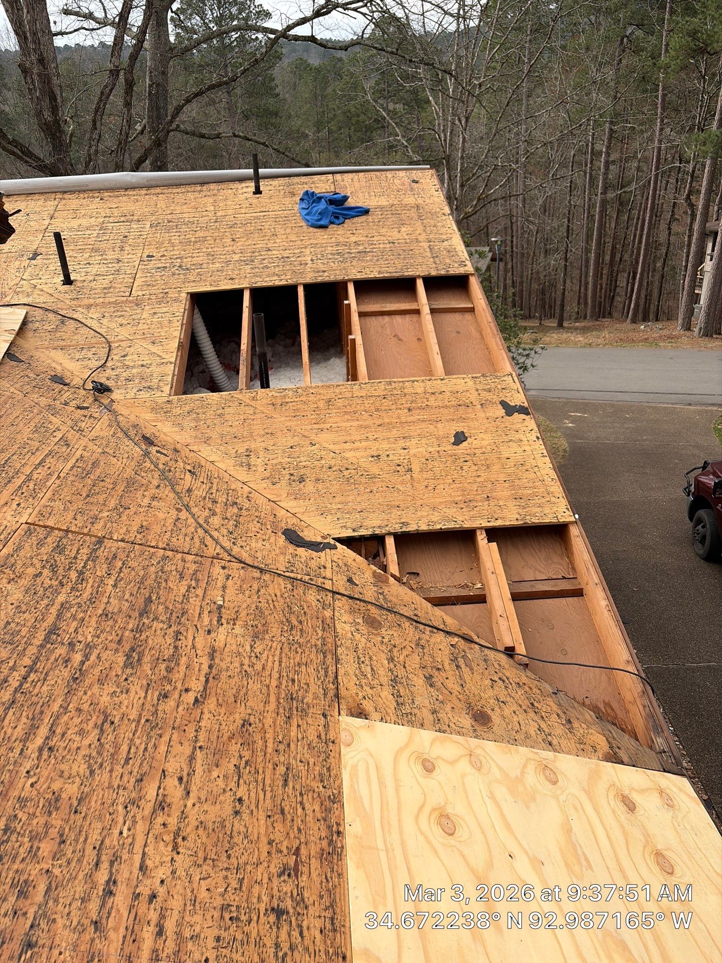 GAF Timberline HDZ Shingle Roof Replacement in Hot Springs Village by Temple Roofing and Exteriors