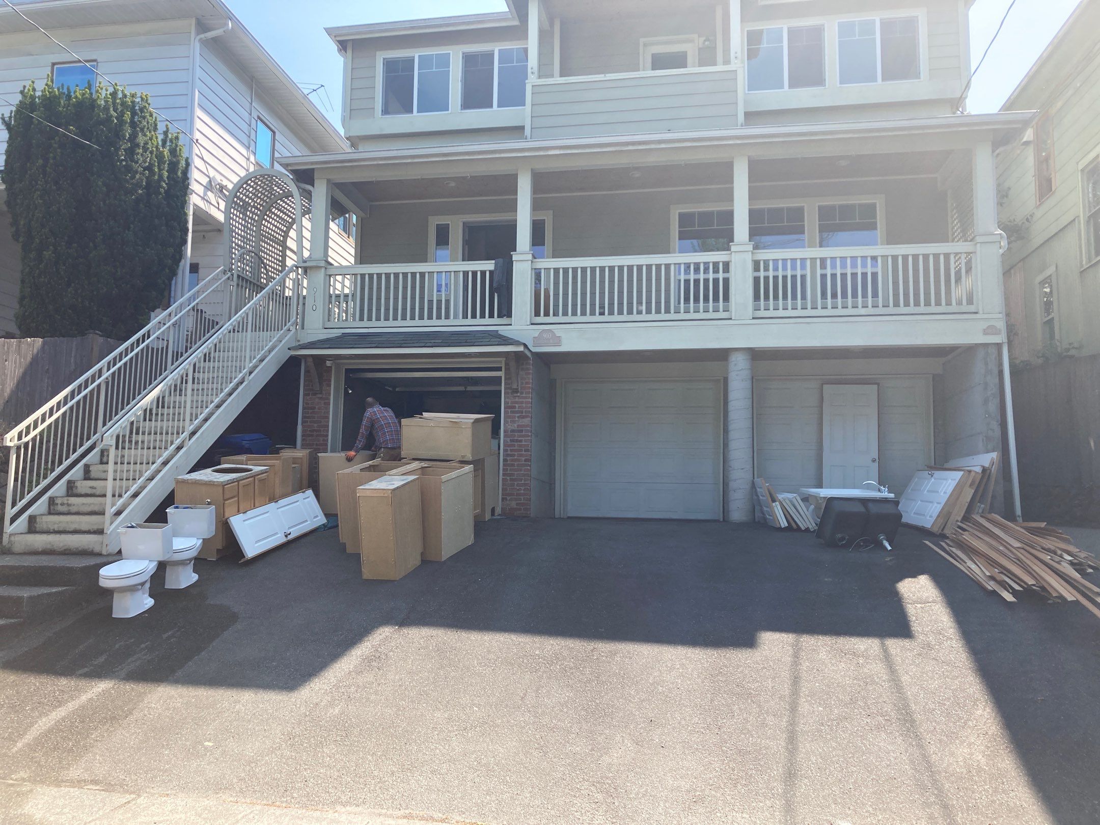 Roof tear-off and interior strip-out by Sledge Seattle