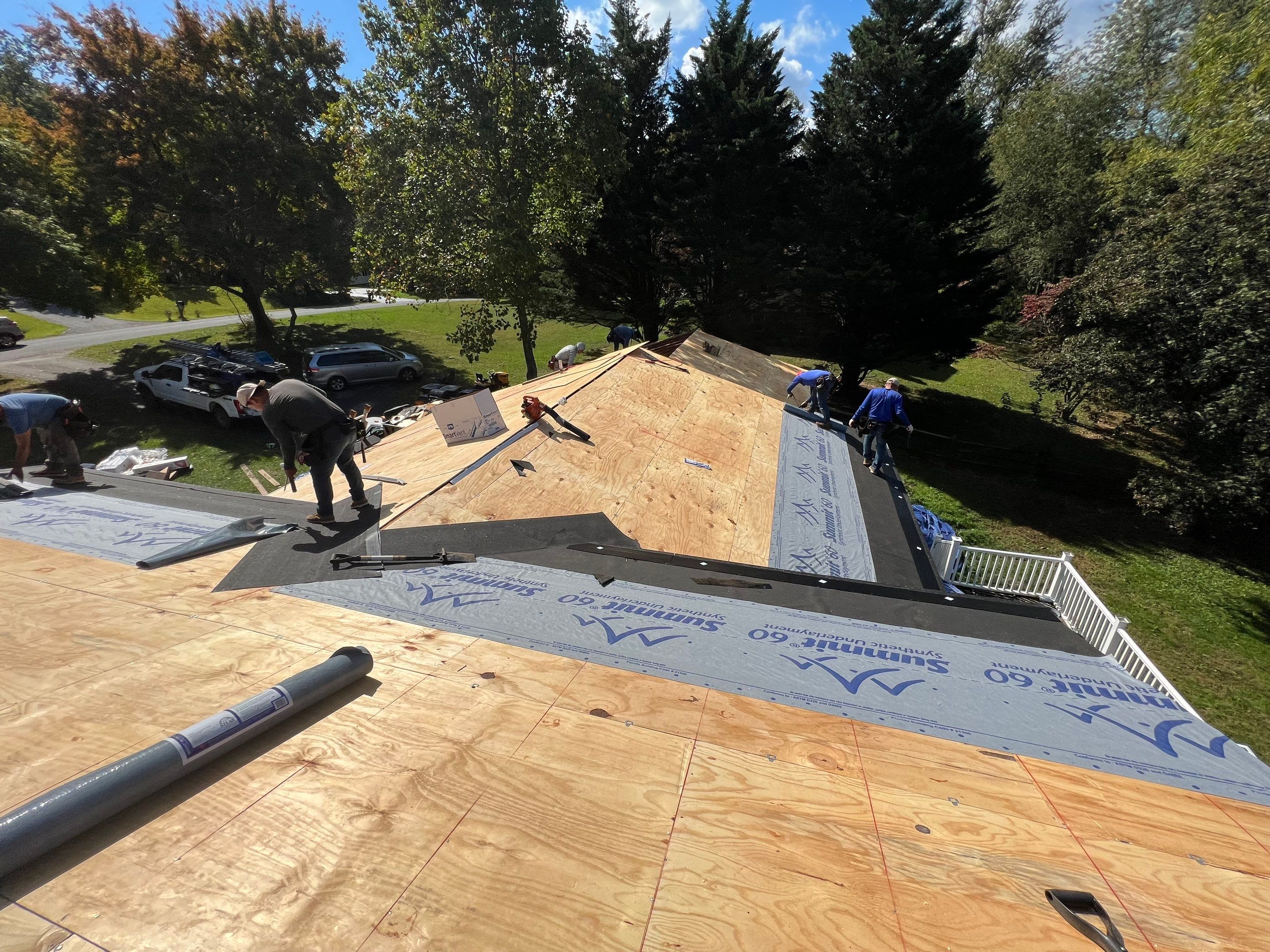 Residential Roofing Installation using Atlas Pinnacle Pristine Pewter Architectural Shingles by Frederick Roof Repair