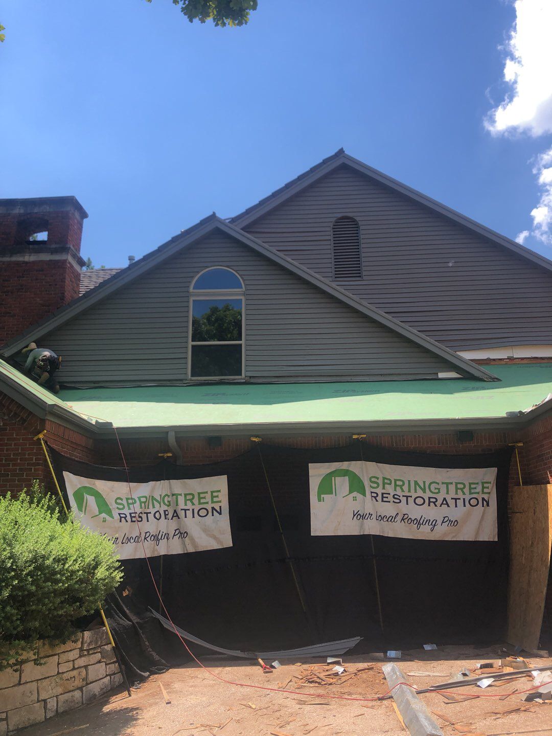 Designer Residential Roof with Zip System by Springtree Restoration
