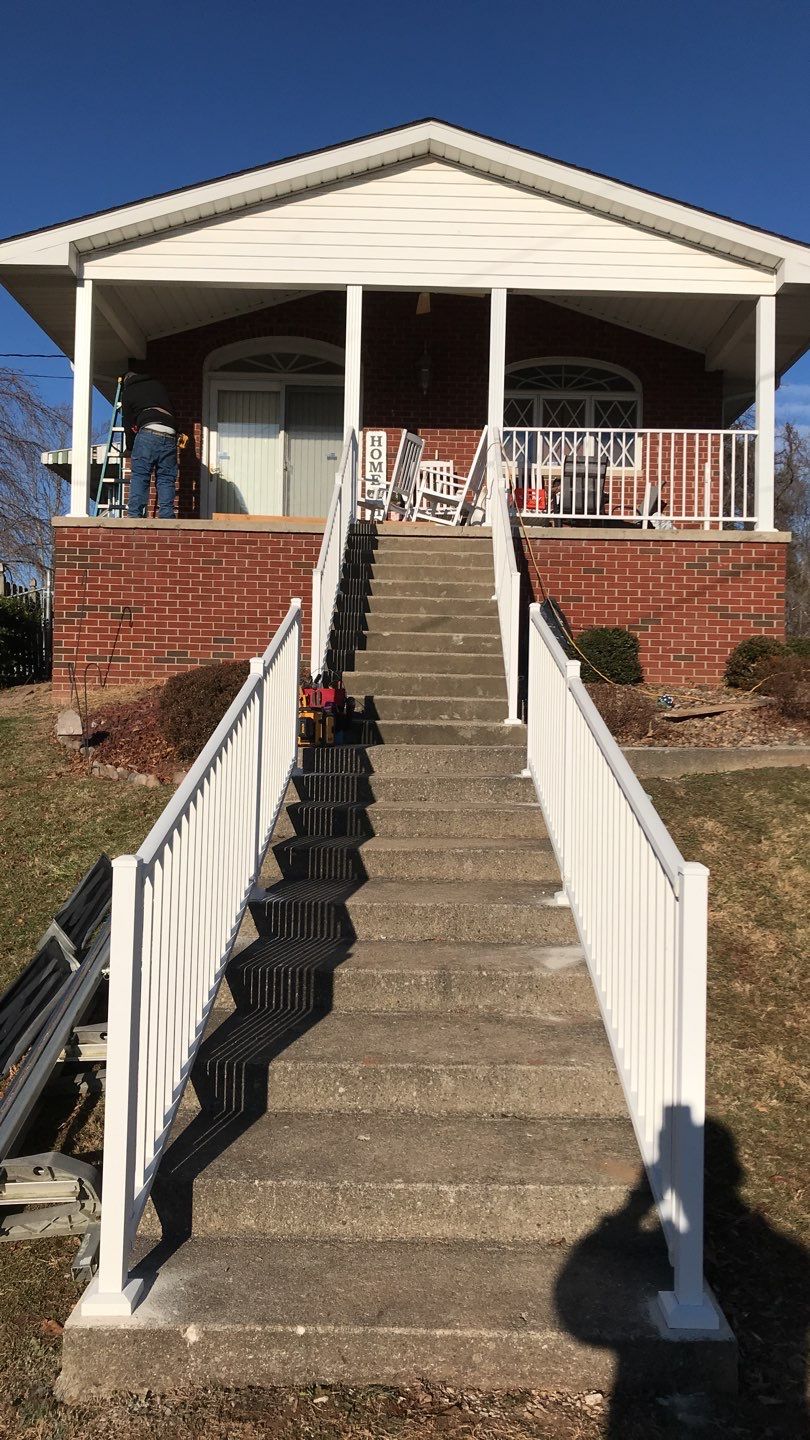 Porch Update using Westbury Aluminum Railing by Secure Construction Company Inc