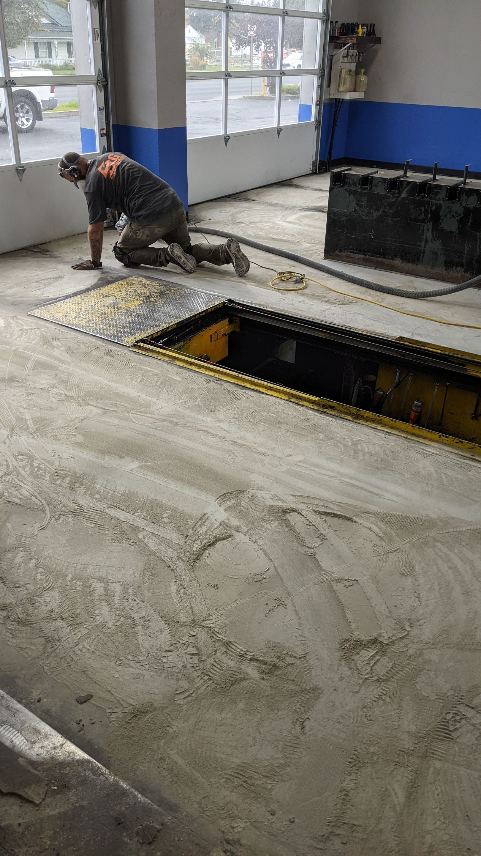 Commercial Floor Transformation using Slate Stone by Croc Coatings, LLC