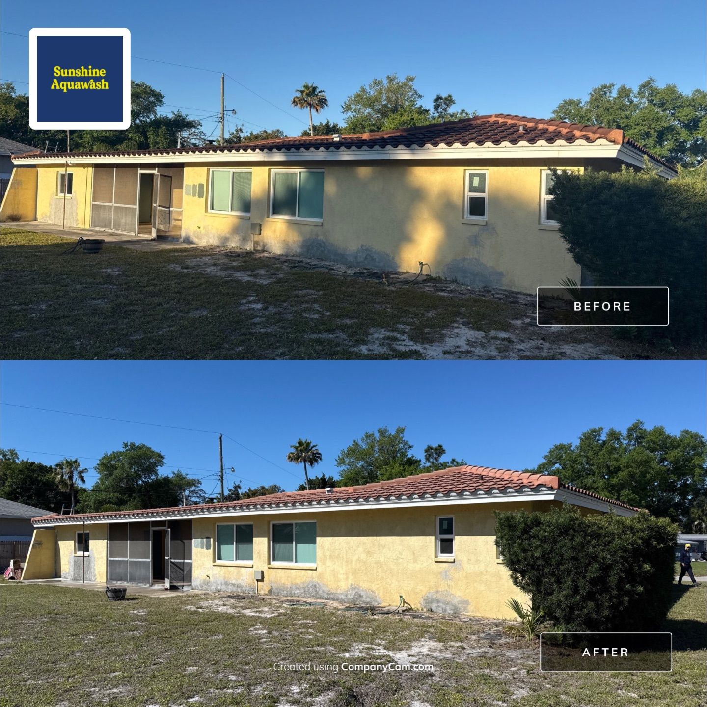 Full Exterior Cleaning Before Painting – Sarasota, FL (Near Sarasota Airport) by Sunshine AquaWash