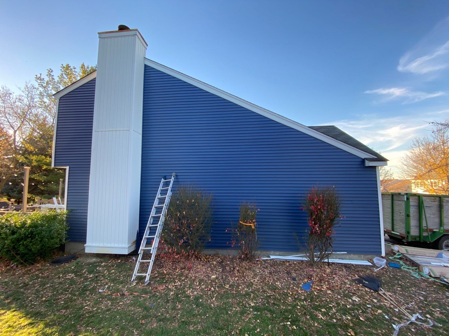 Siding Replacement using Certainteed Restoration Classic D4 Midnight Blue by 180 Contractors