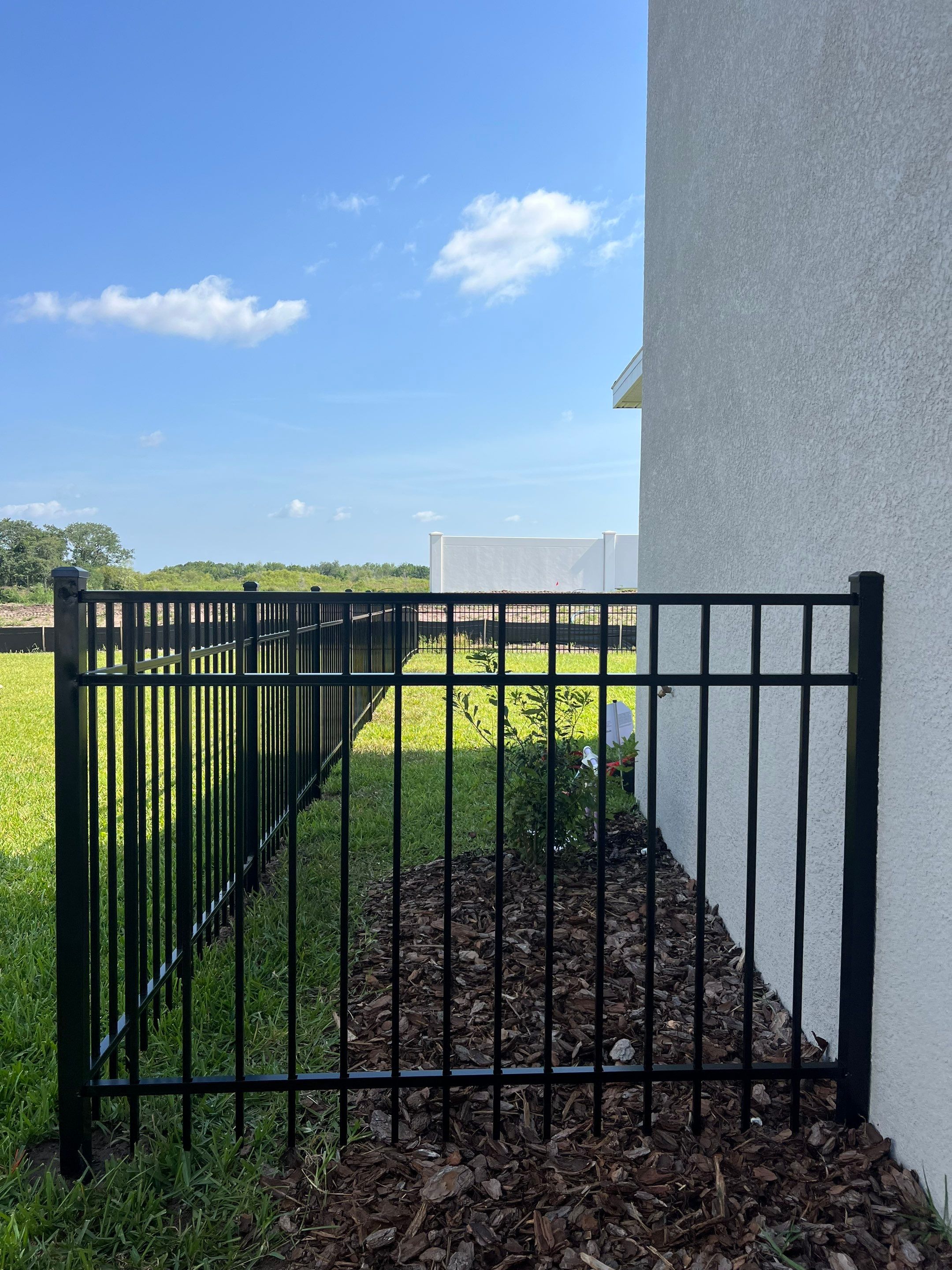 Aluminum Fence Installation using Black 3 Rail Aluminum Fence by Asap fence and gates, LLC